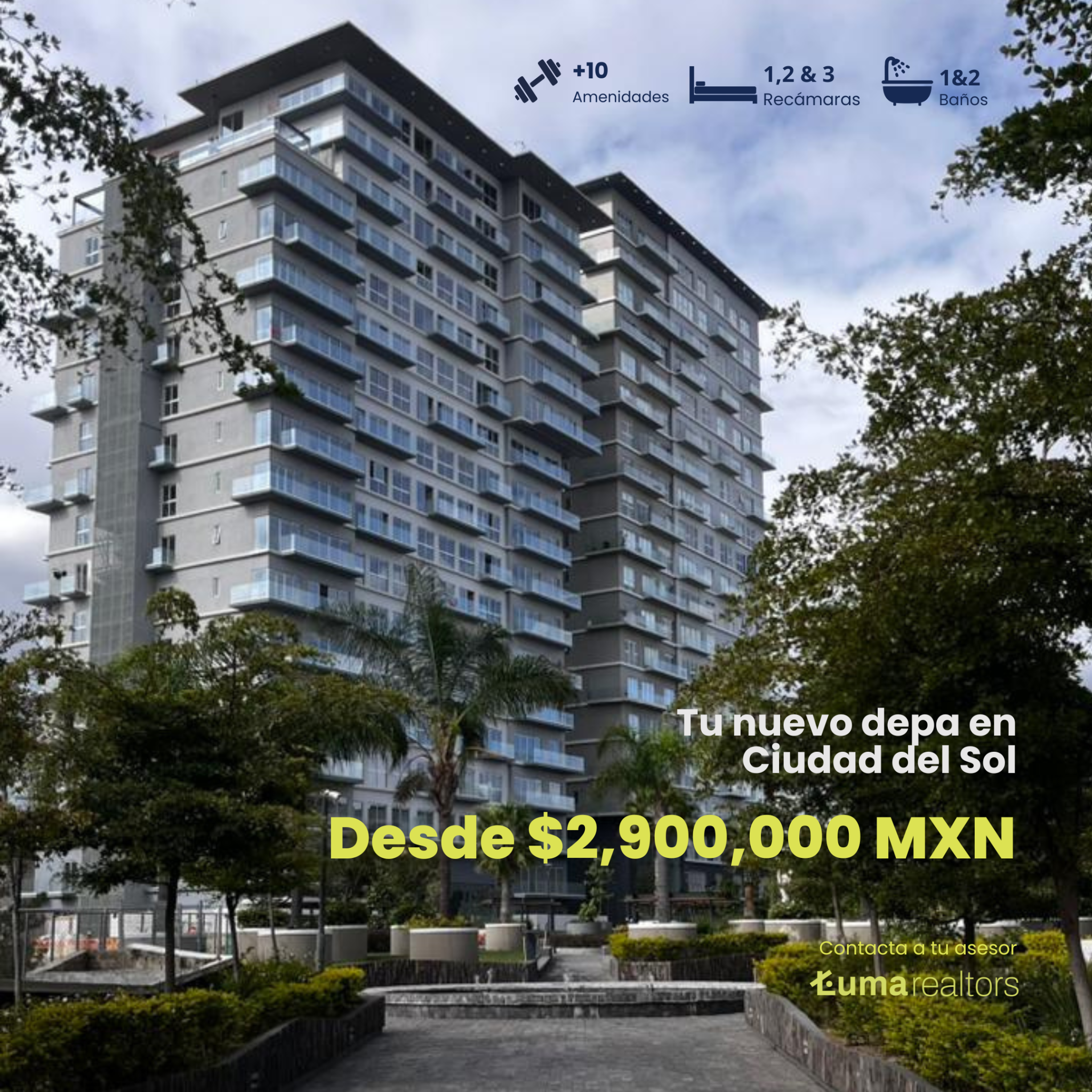Luma Realtors Facebook ad: ¡Descubre tu nuevo hogar en Ciudad del Sol!