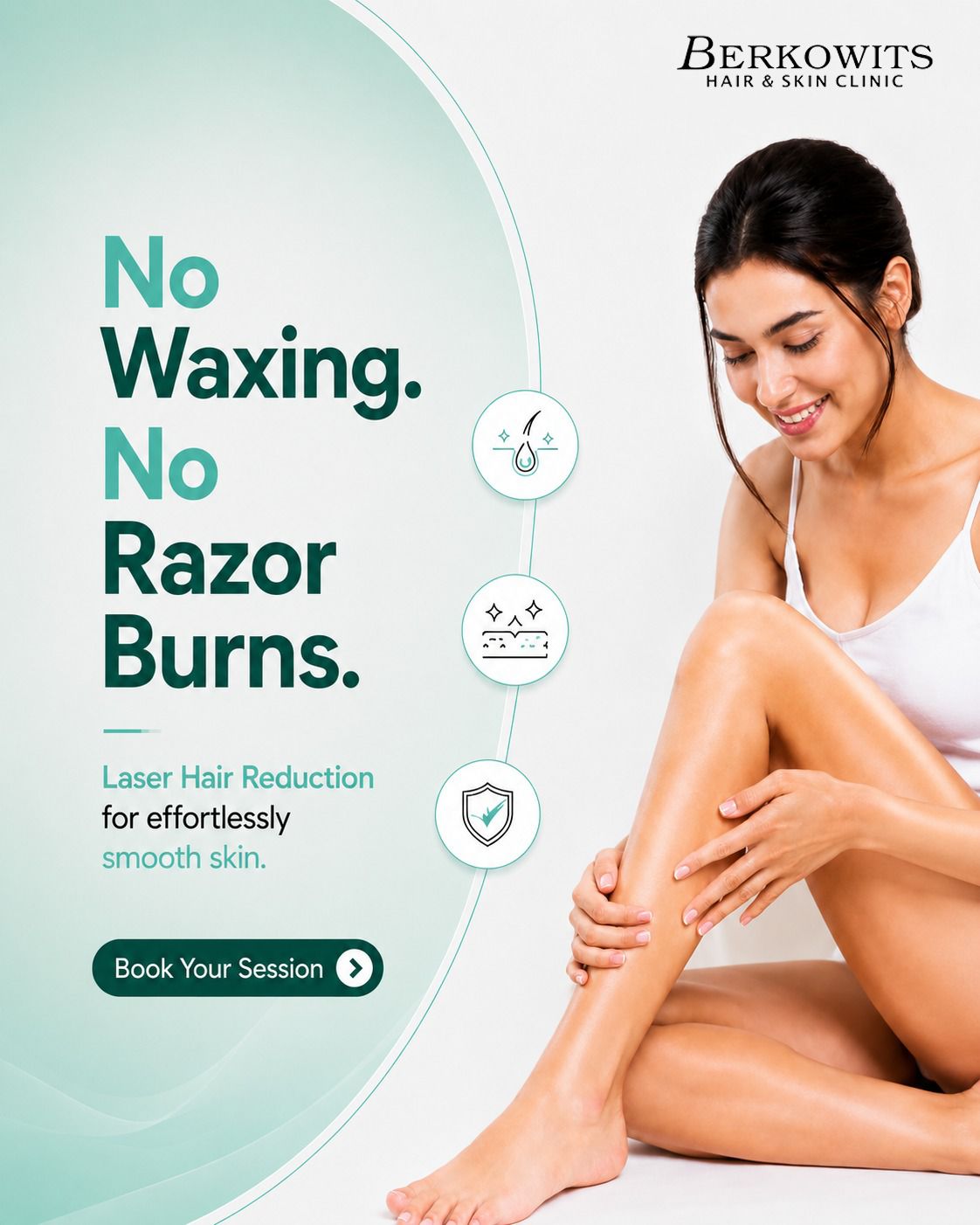 Berkowits Hair & Skin Clinic Facebook ad: Call Now: 07900013333