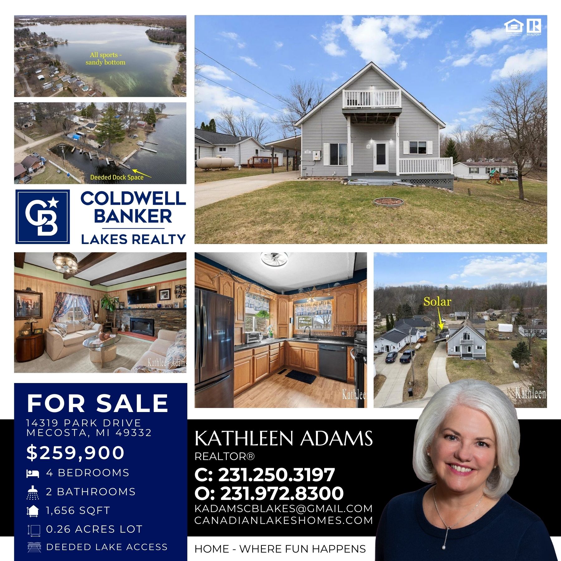Kathleen Adams, Real Estate Professional - Coldwell Banker Lakes Realty Facebook ad: Katheen Adams Realtor