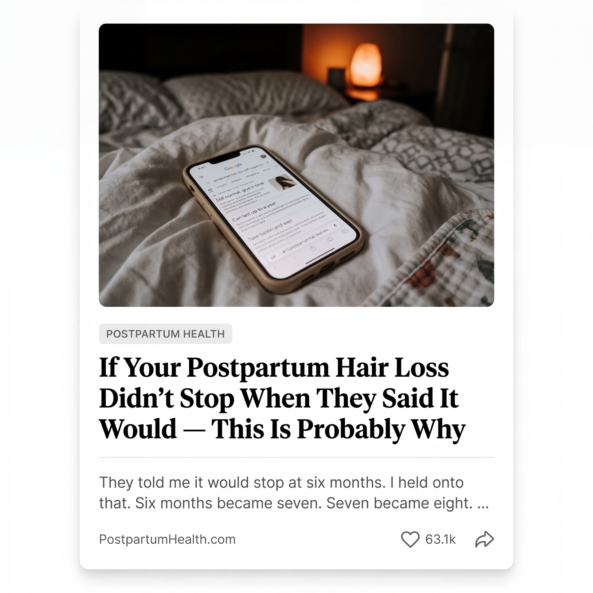 Jennifer Thompson Facebook ad: postpartum hair loss?