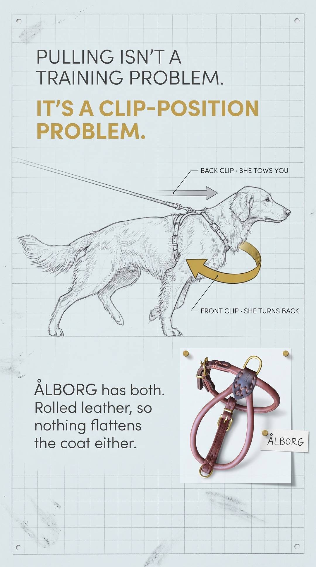 HUND Denmark Facebook ad: The mats aren't her coat's fault.