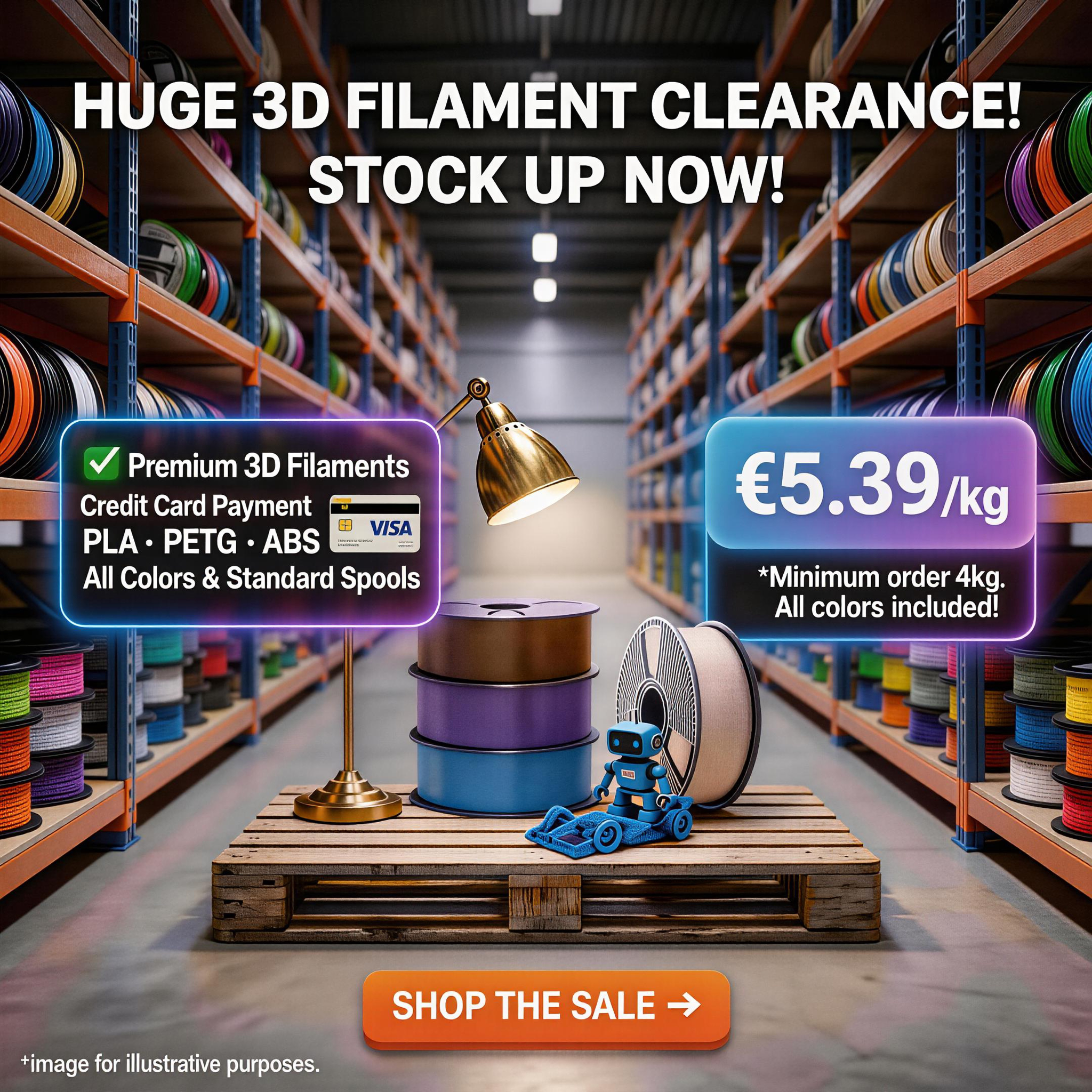 SUNLU EU. Facebook ad: Premium PETG @ Just €5.39/KG!