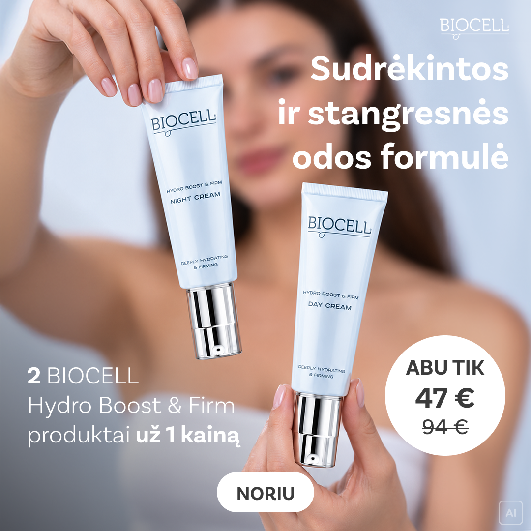 BIOCELL Lietuva Facebook ad: Dieninis veido kremas BIOCELL Hydro Boost & Firm SPF10 50…