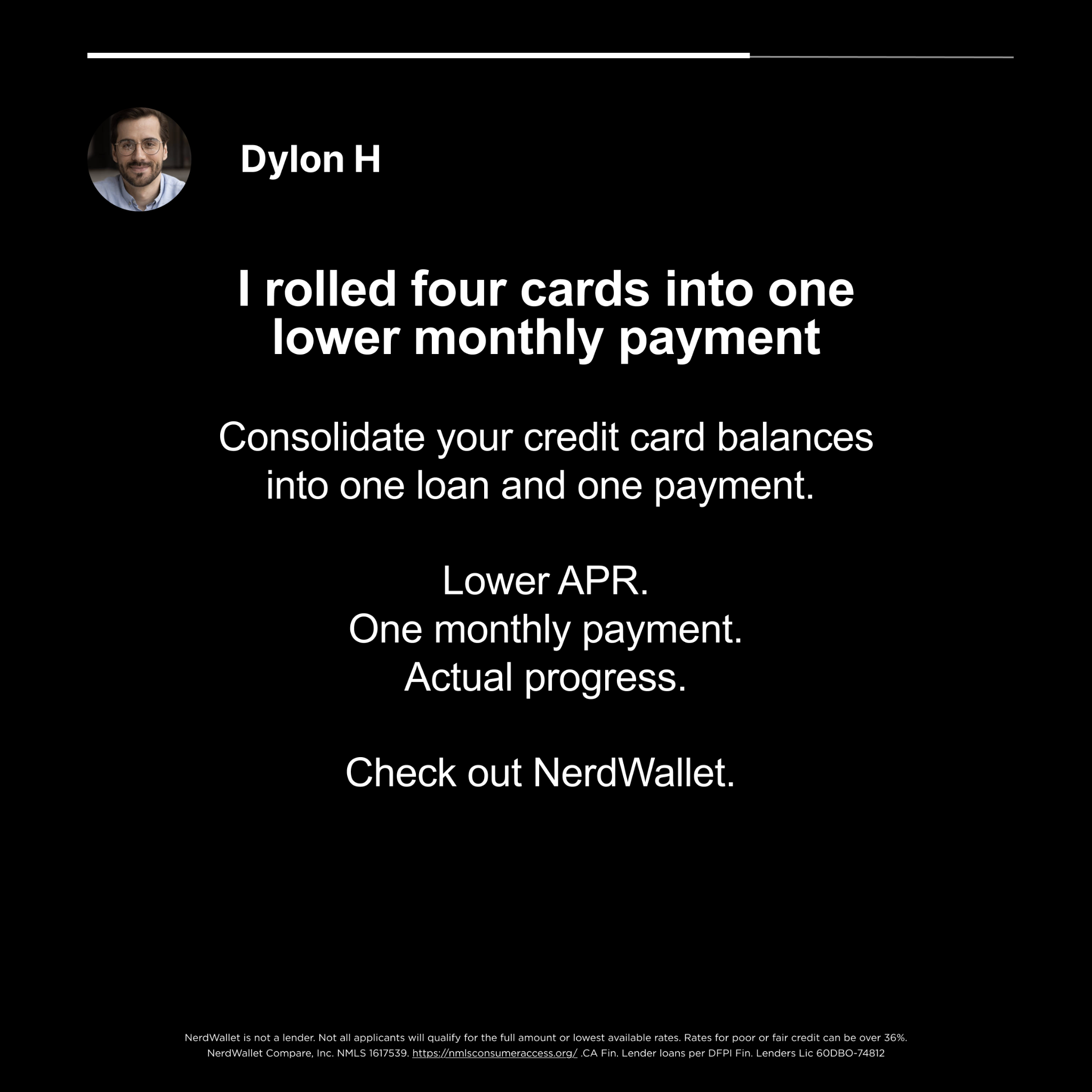 NerdWallet Facebook ad