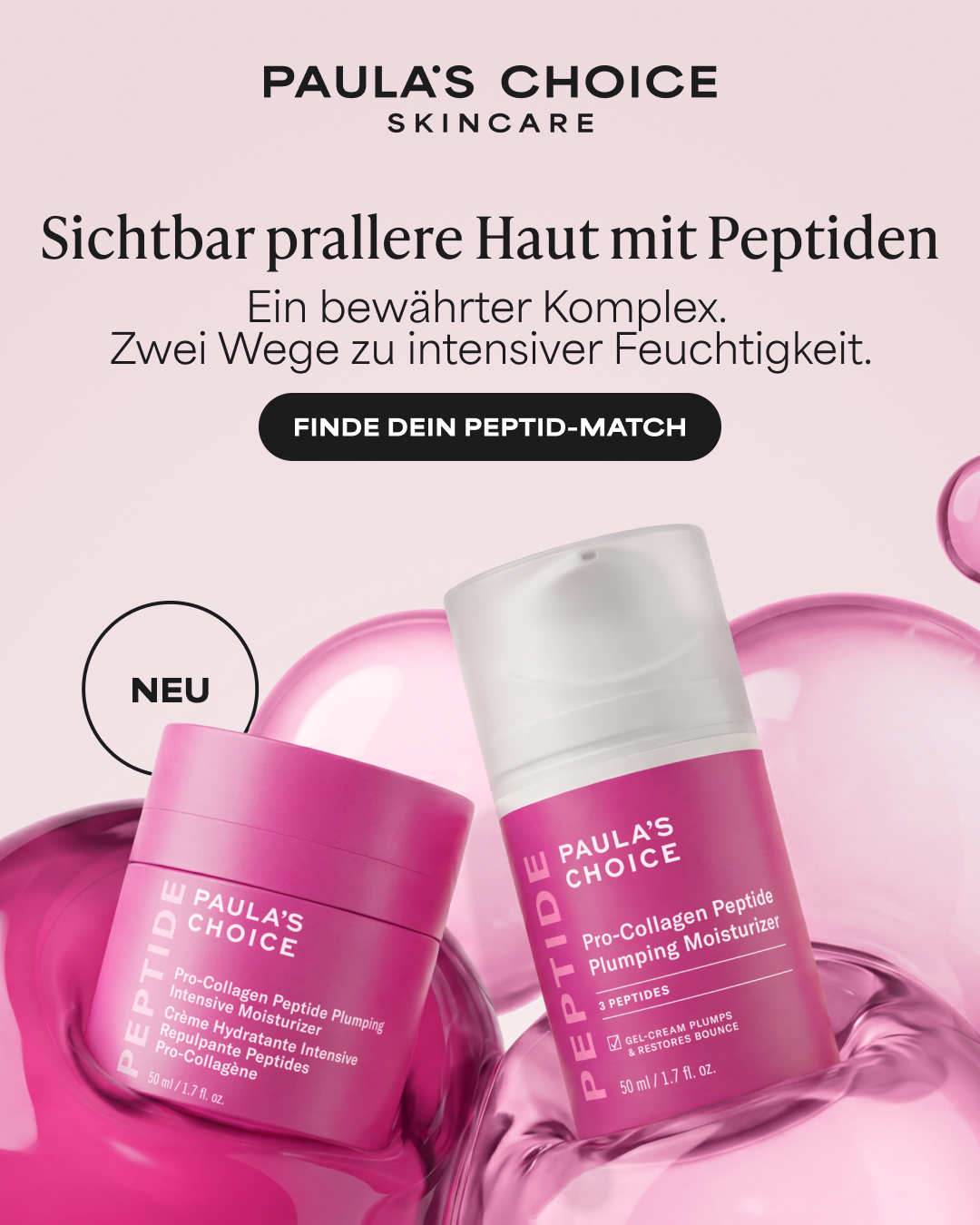 Paula's Choice Facebook ad: PEPTID-KOLLEKTION ENTDECKEN