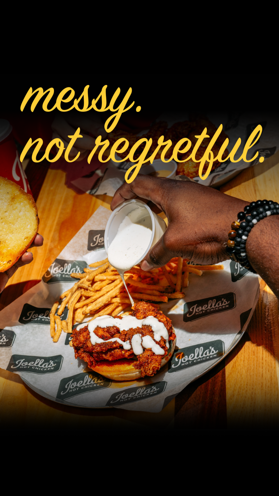 Joella's Hot Chicken Facebook ad from Oct 24, 2025