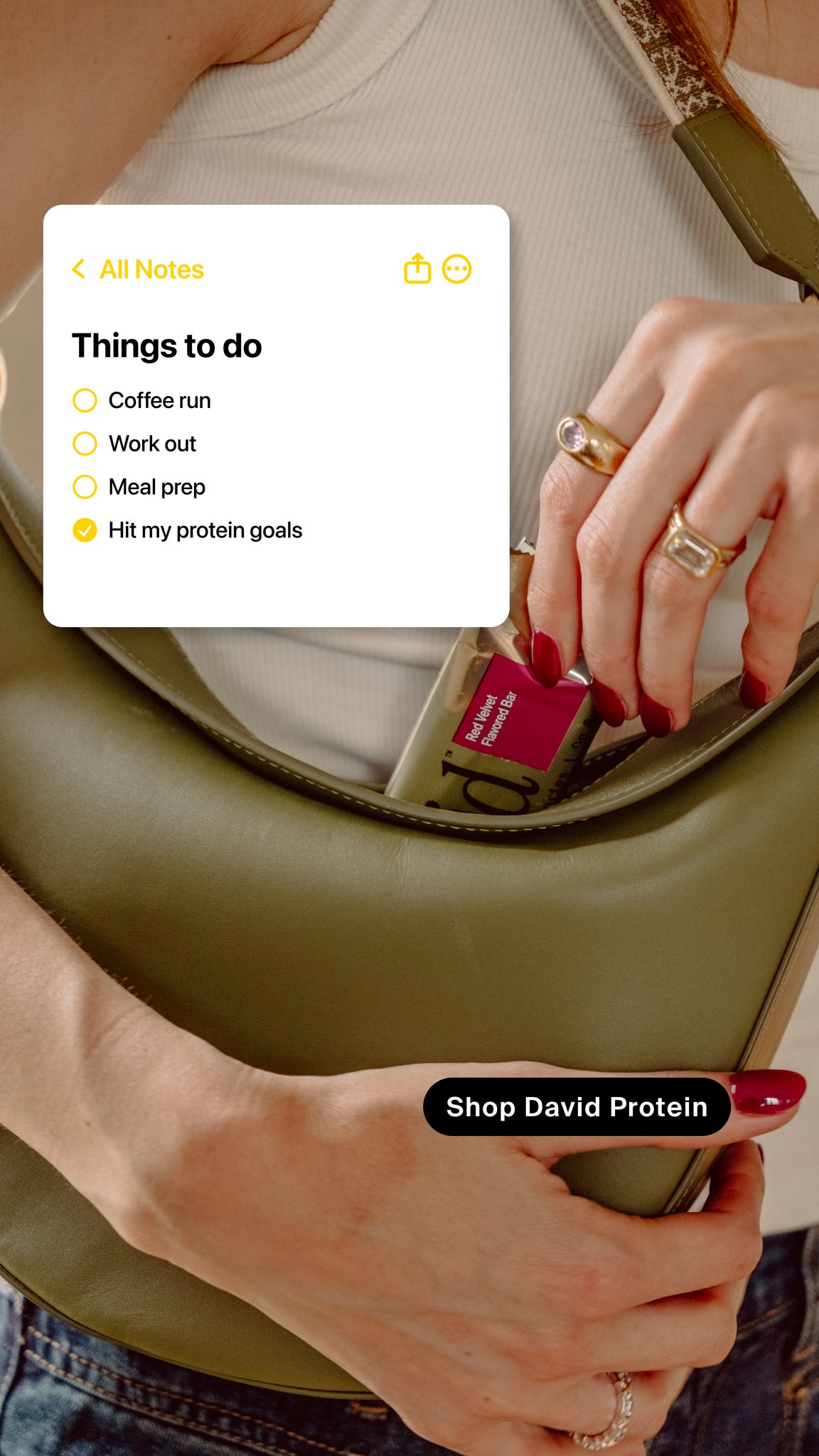 David Protein Facebook ad
