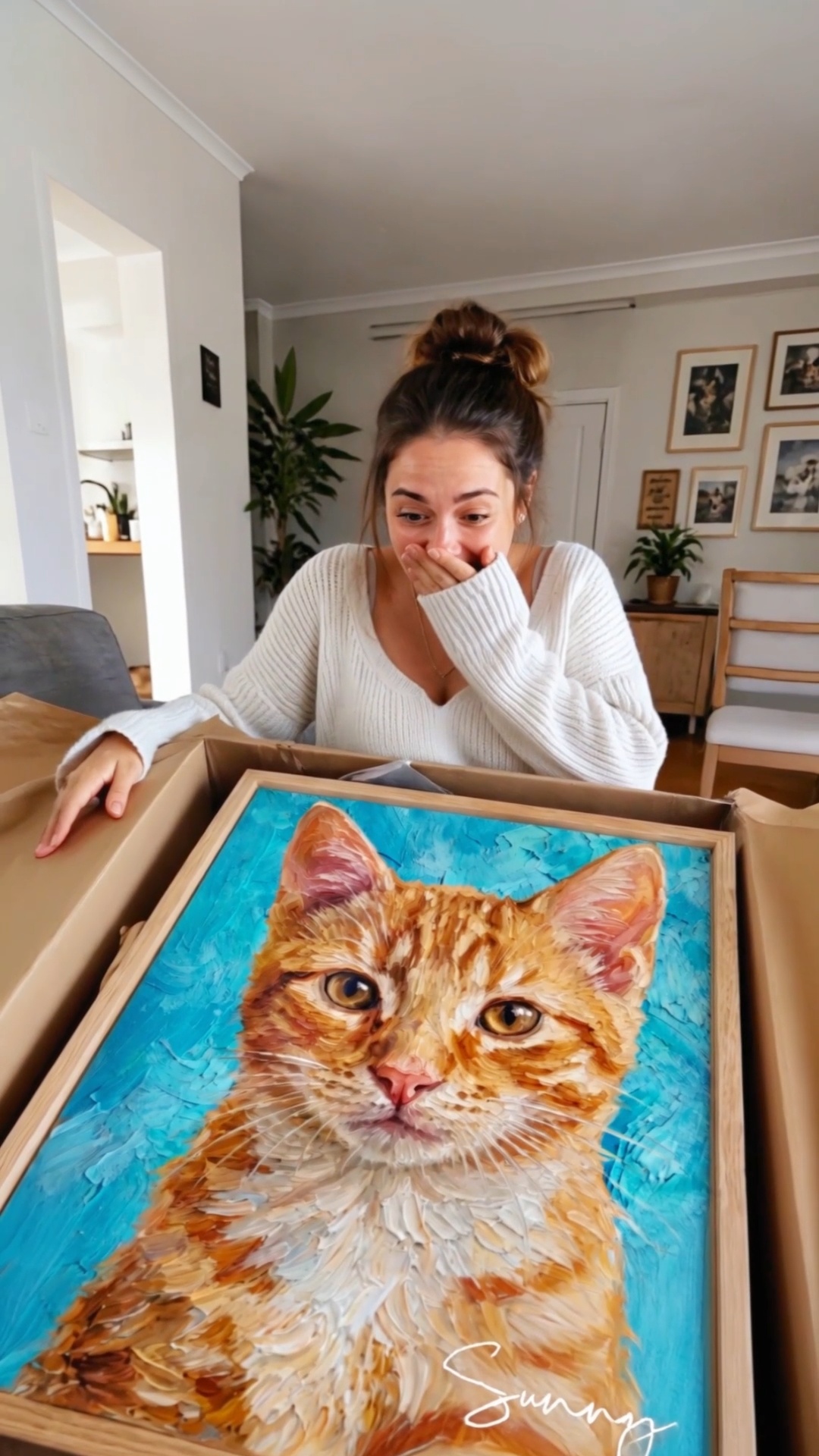 Callie Gifts Facebook ad: Personalized Modern Painting Texture Style Pet Photo…