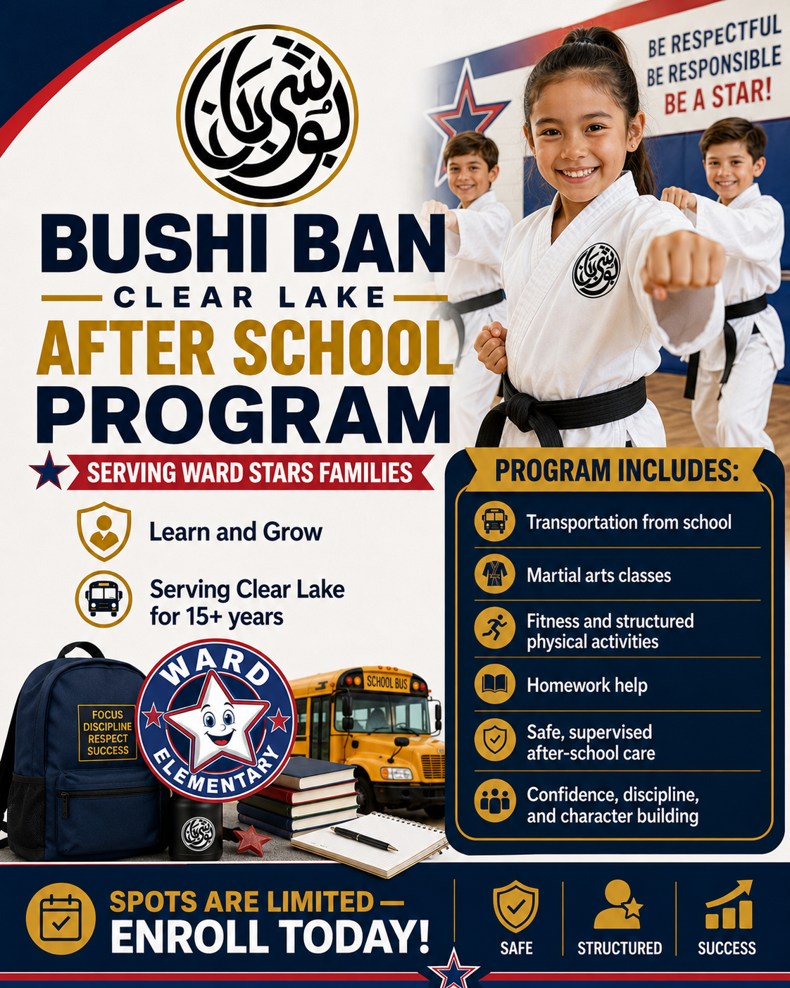 Bushi Ban Clear Lake Facebook ad: Active After School