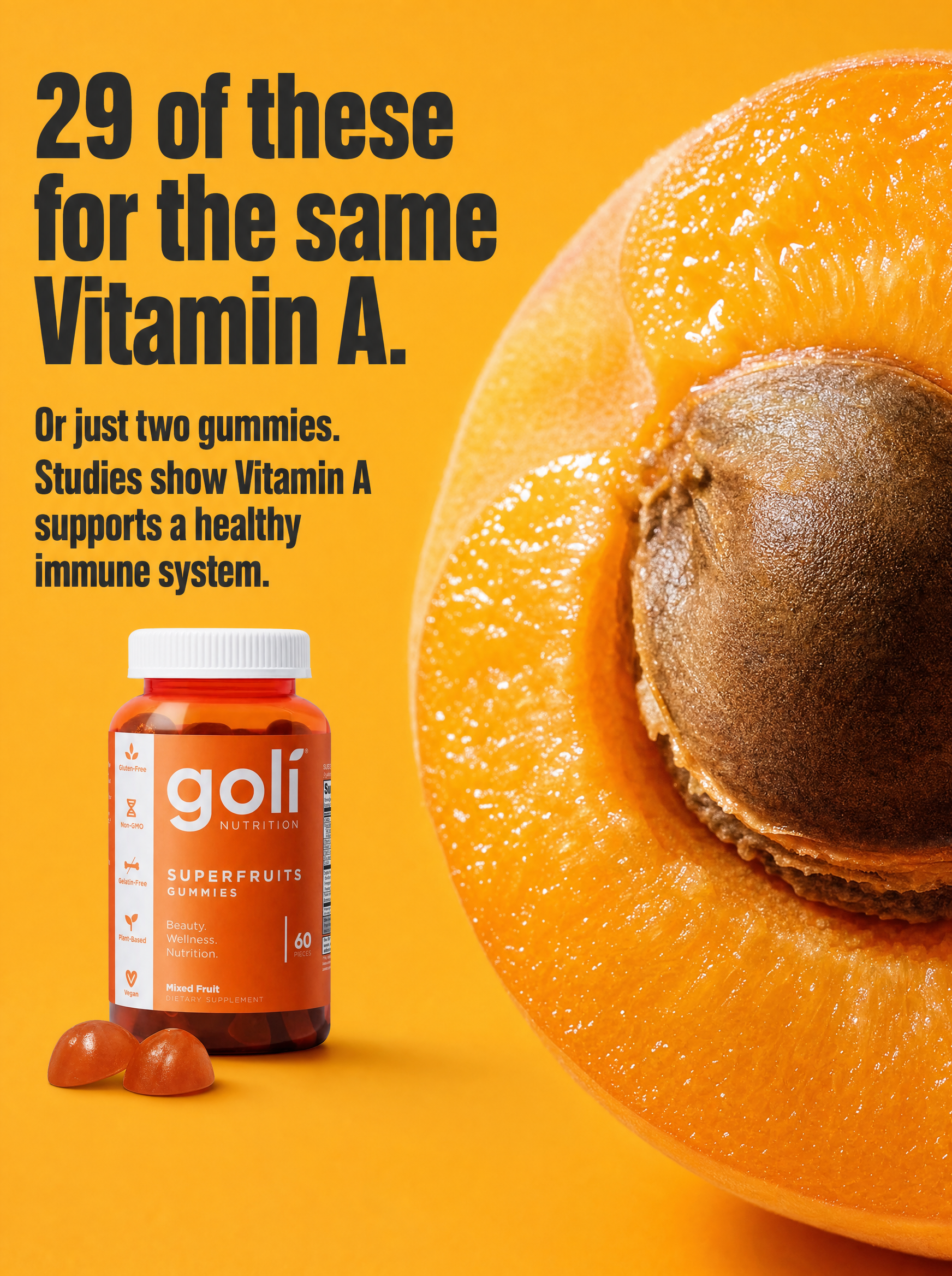 Goli Facebook ad: $50 of Fruit, or Two Gummies?