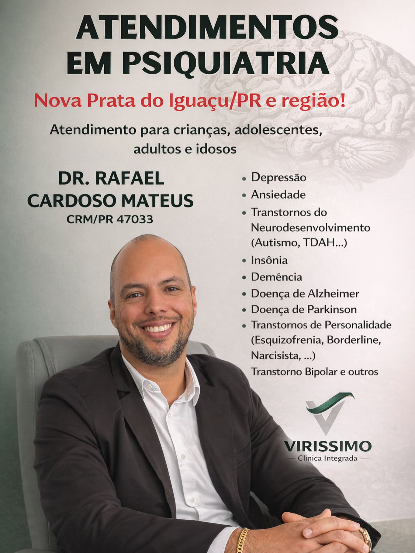 Virissimo Clinica Integrada Facebook ad: Atendimentos em Psiquiatria!