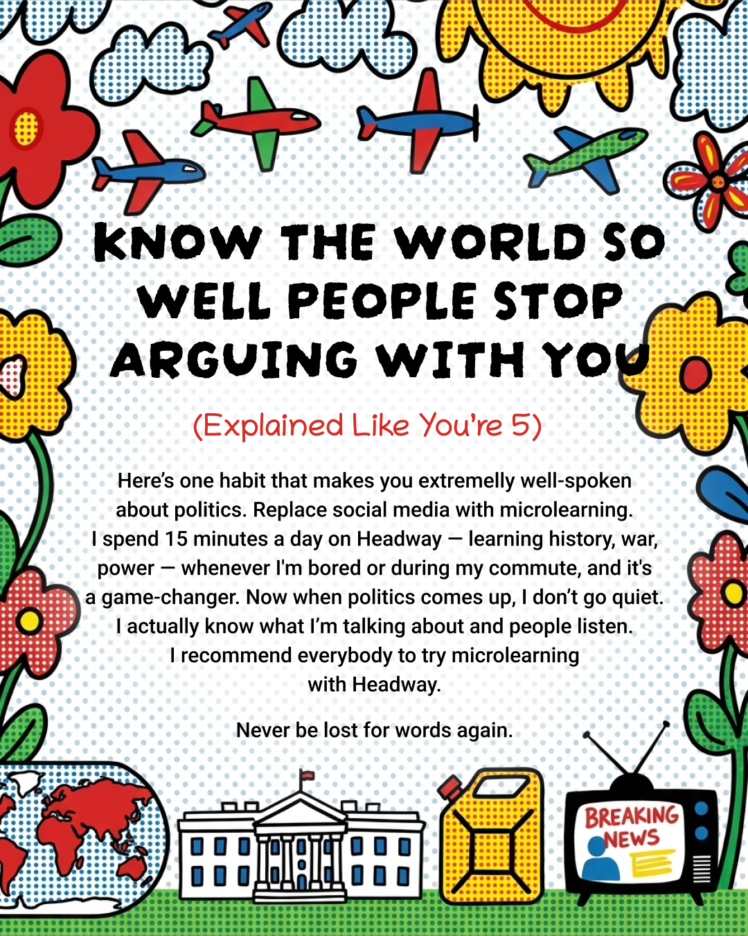 Headway App Facebook ad