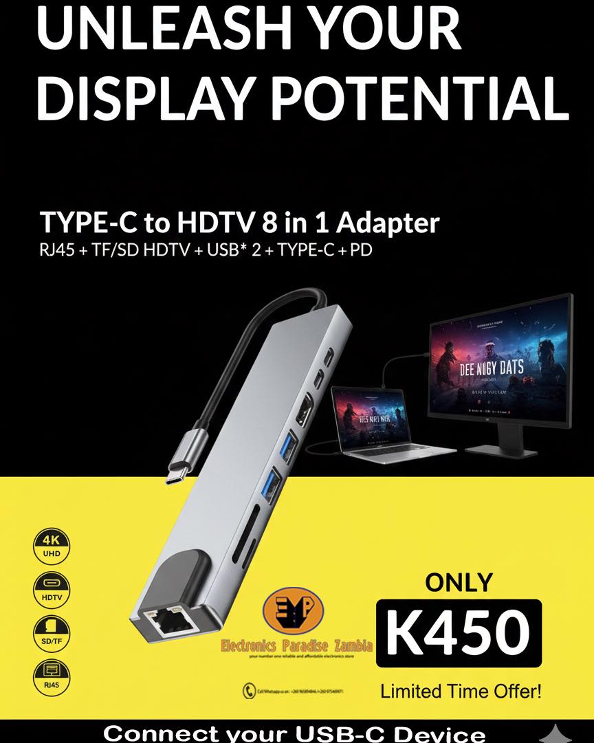 Electronics Paradise Zambia Facebook ad: Screen Mirroring & Video Displays