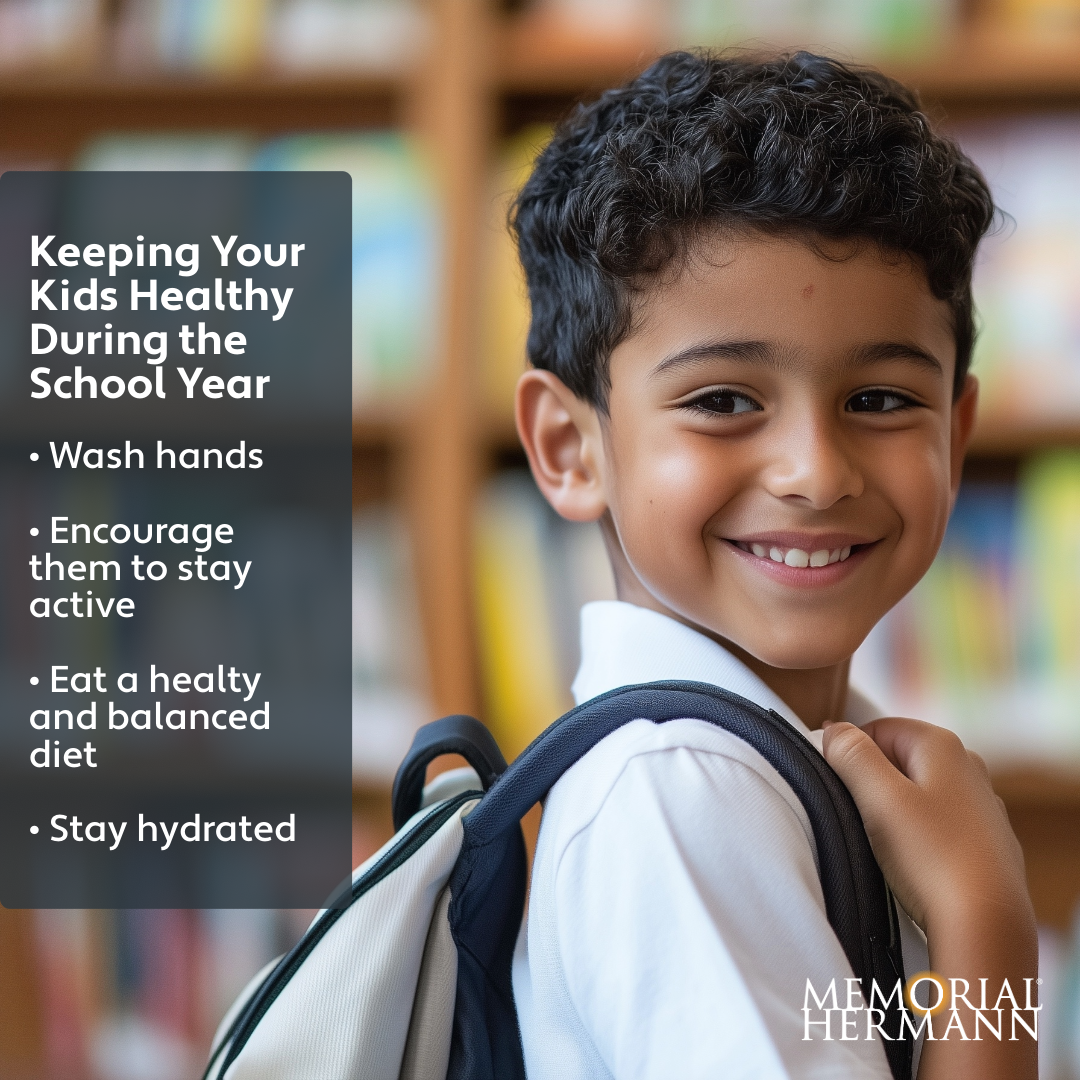 Memorial Hermann Facebook ad: Keeping Your Family Healthy During the School Year