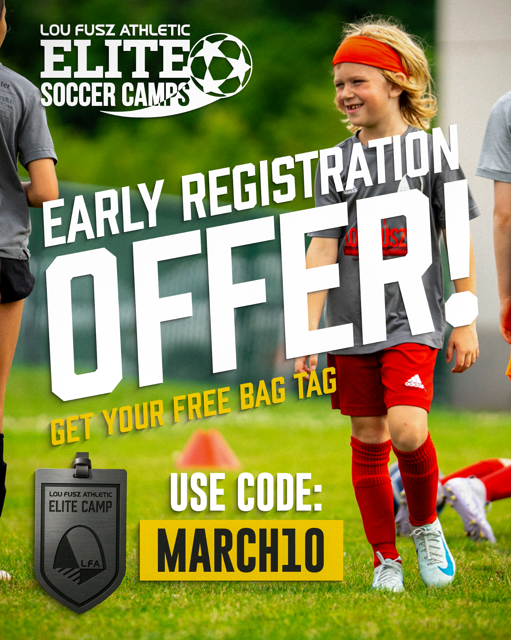 Lou Fusz Soccer Club Facebook ad: Train at a Higher Level