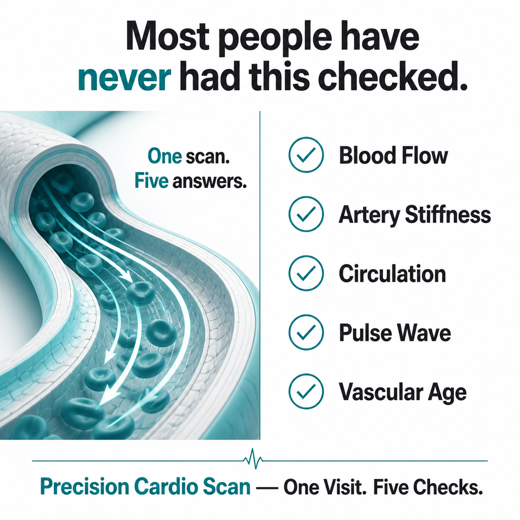 ECP Health Clinic Facebook ad: Cardio Scan Auckland, Non-Invasive Blood Flow & Artery Check