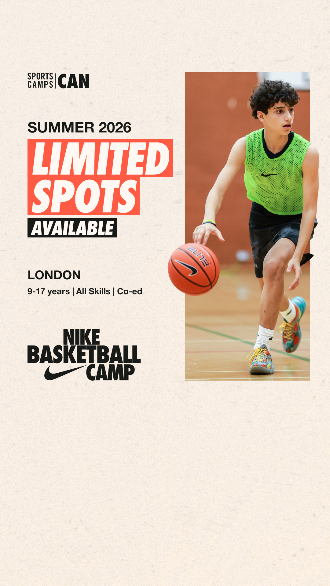 Nike Sports Camps Canada Facebook ad