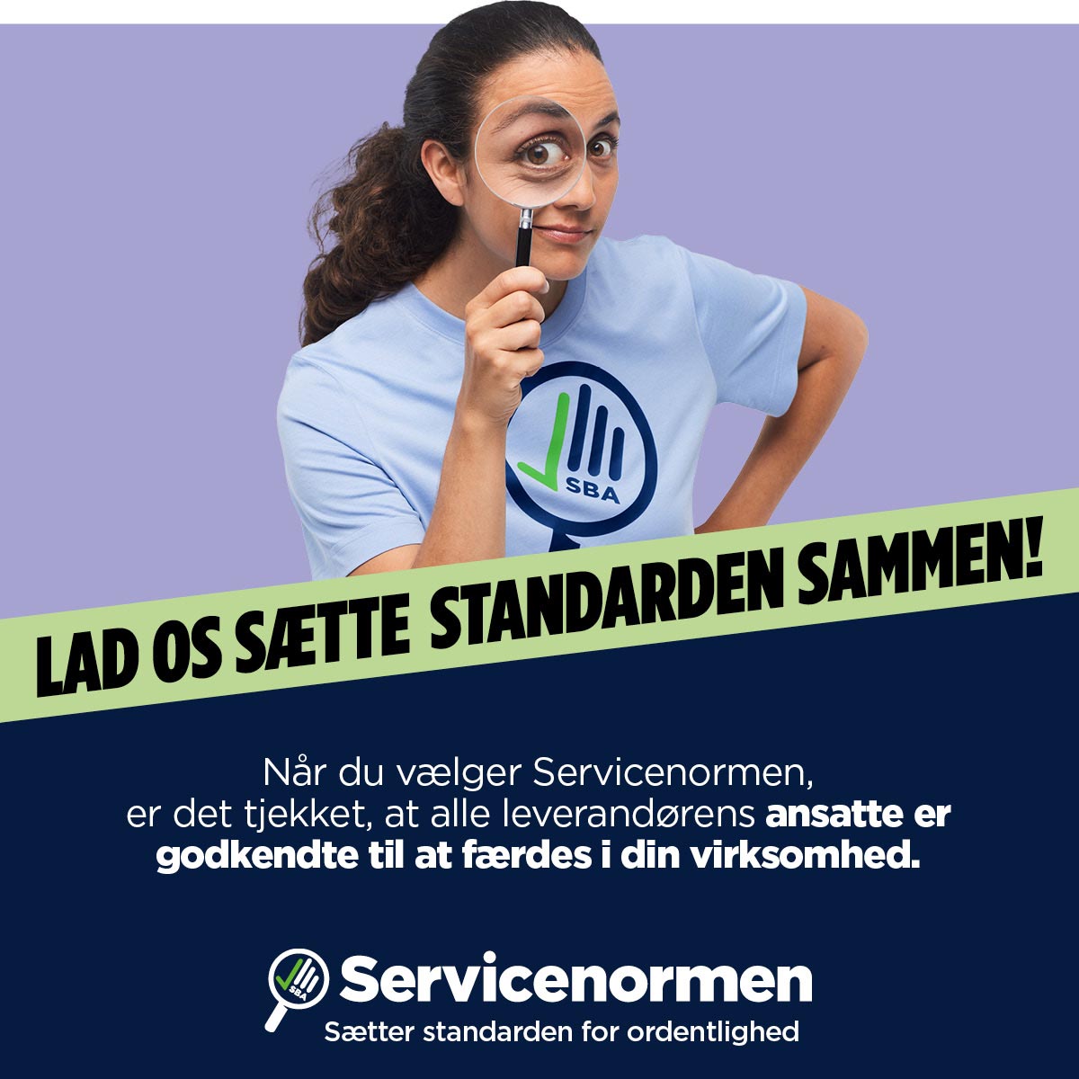 Servicenormen Facebook ad: Vælg service med ordentlighed