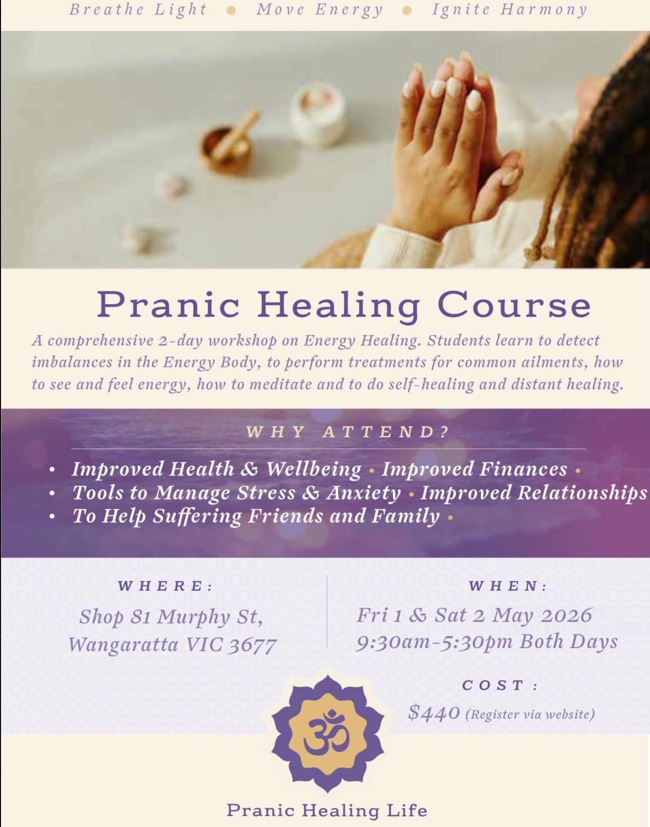 Pranic Healing Life Facebook ad: Pranic Healing Course - Pranic Healing Life