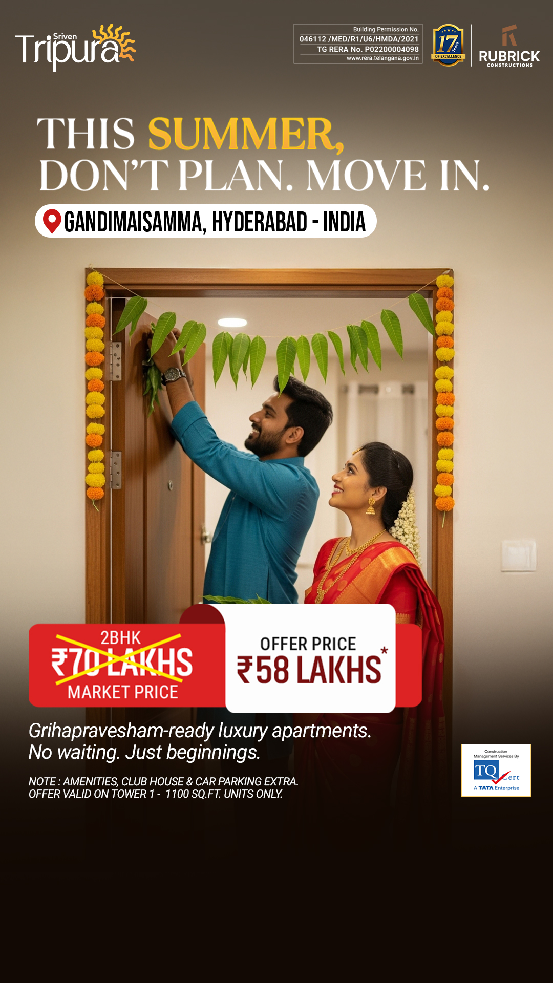 Rubrick Constructions Facebook ad from Apr 8, 2026