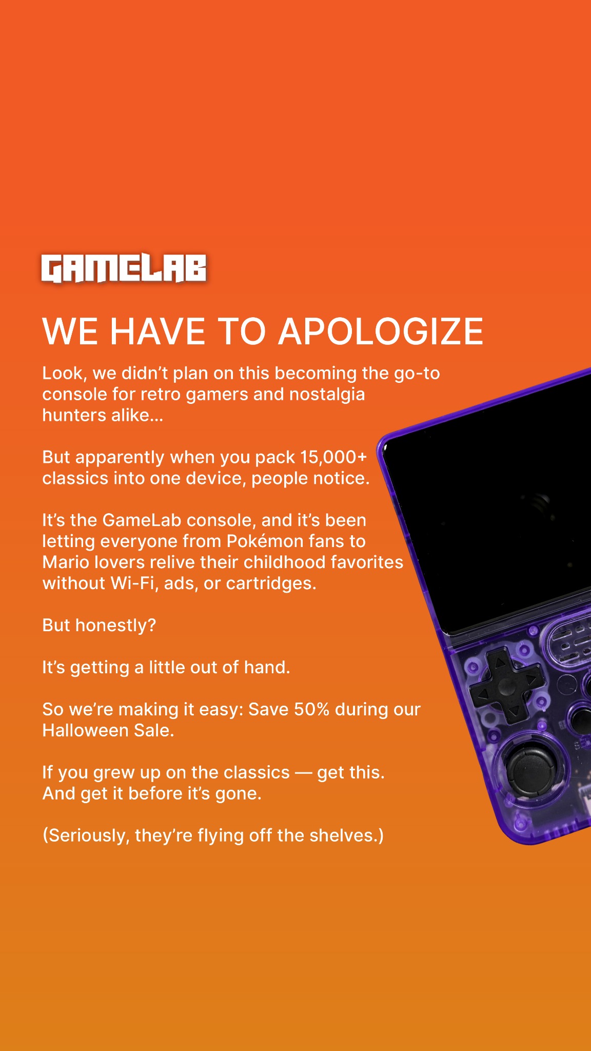 Game Lab Facebook ad