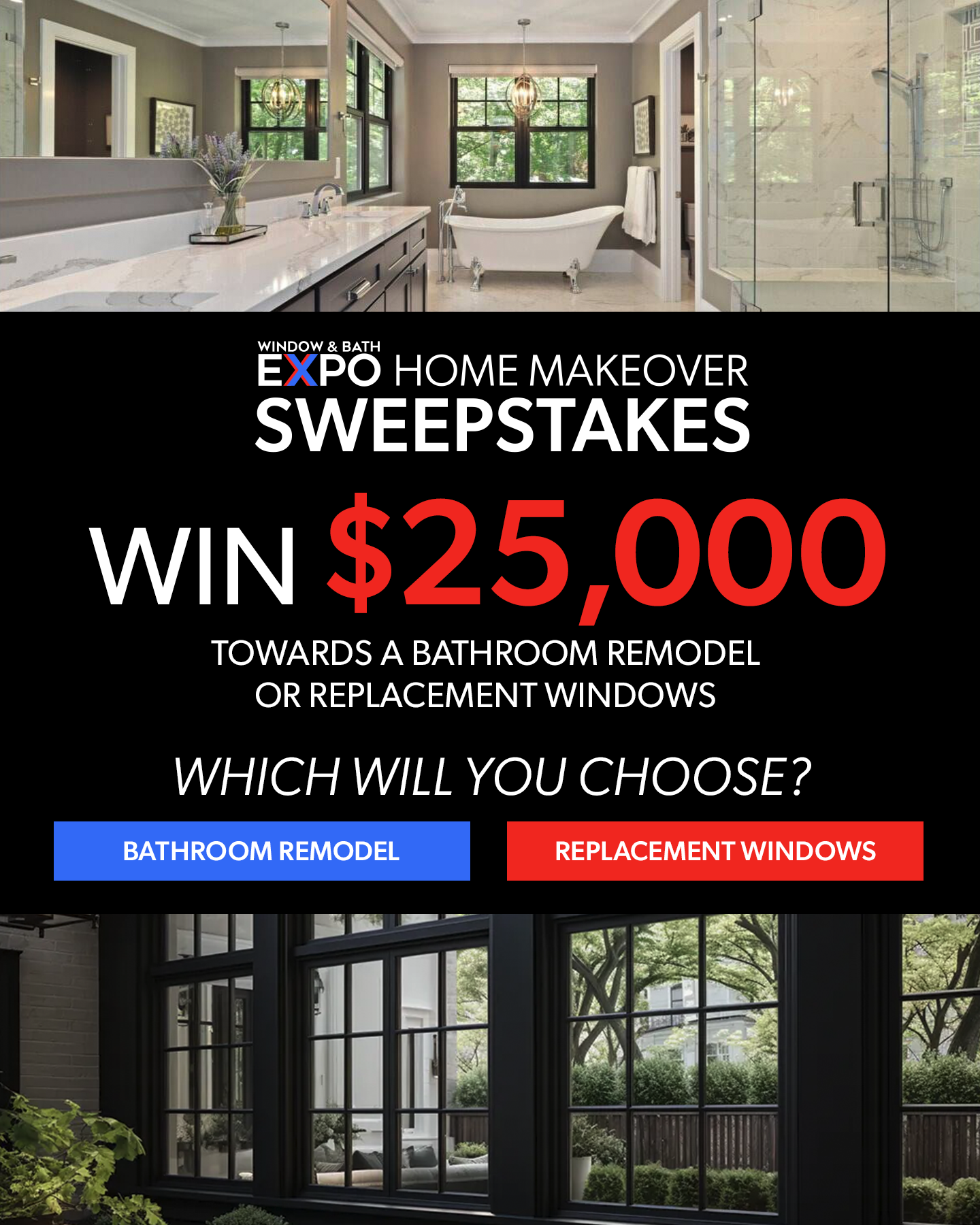 Bath Expo Cleveland Facebook ad: Win a $25,000 Home Makeover