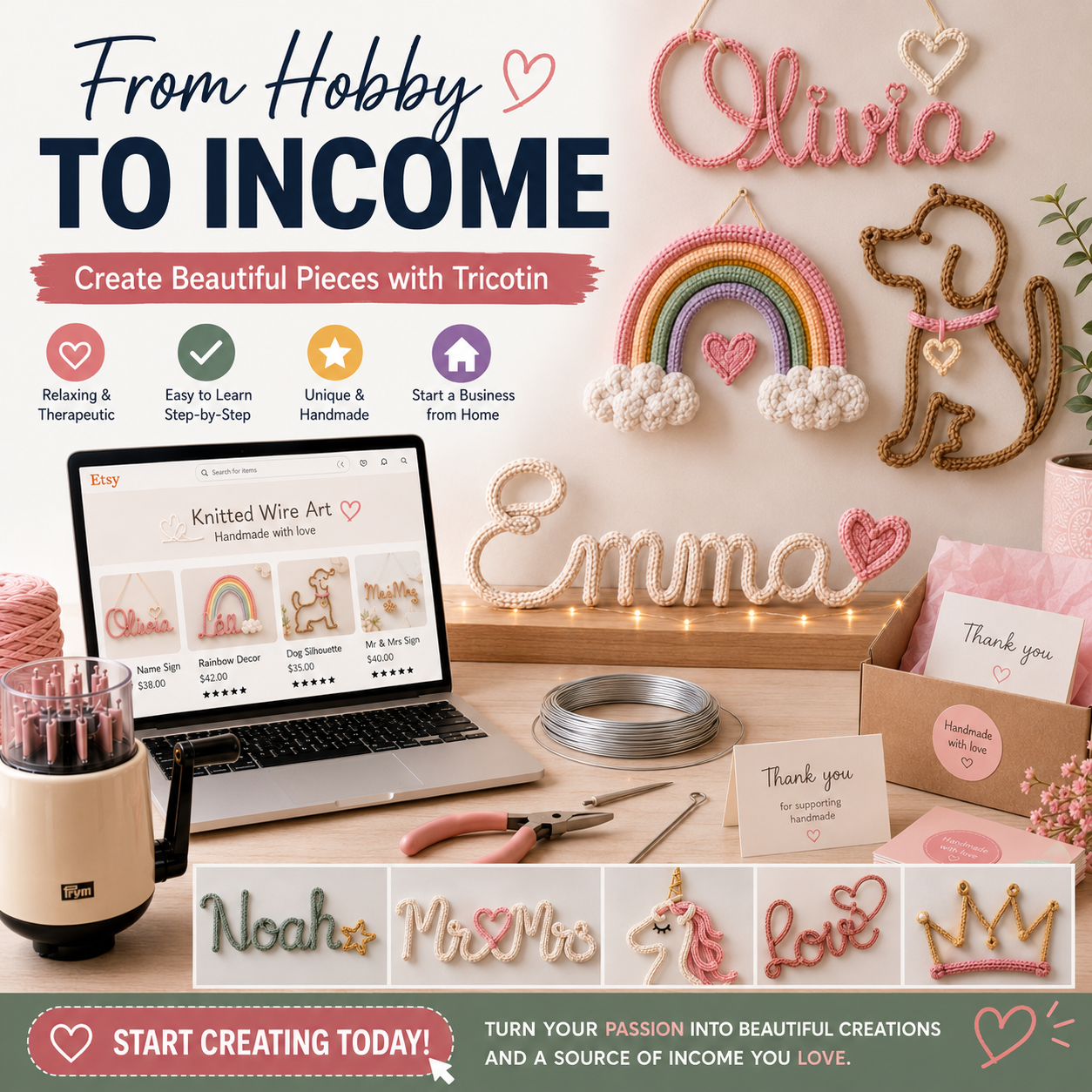 Digital home Crafts Facebook ad: Create at home in 30 minutes