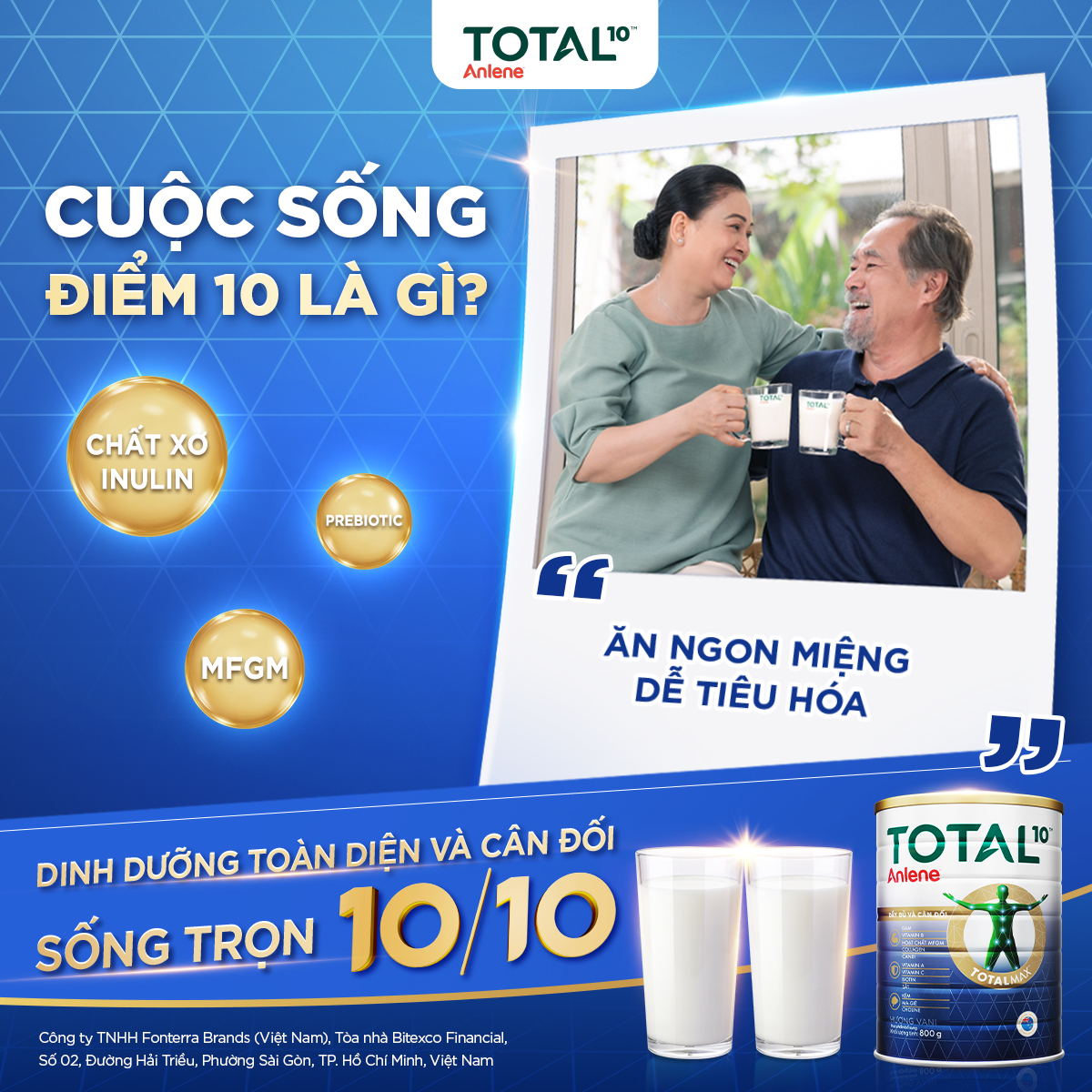 Anlene Vietnam Facebook ad: CUỘC SỐNG ĐIỂM 10 VỚI TOTAL 10: ĂN…