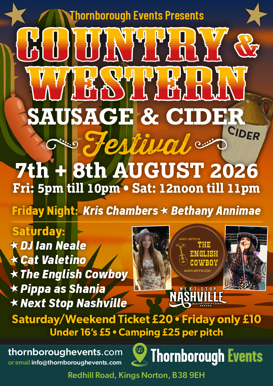 Thornborough Events Facebook ad: Country & Western Sausage & Cider festival