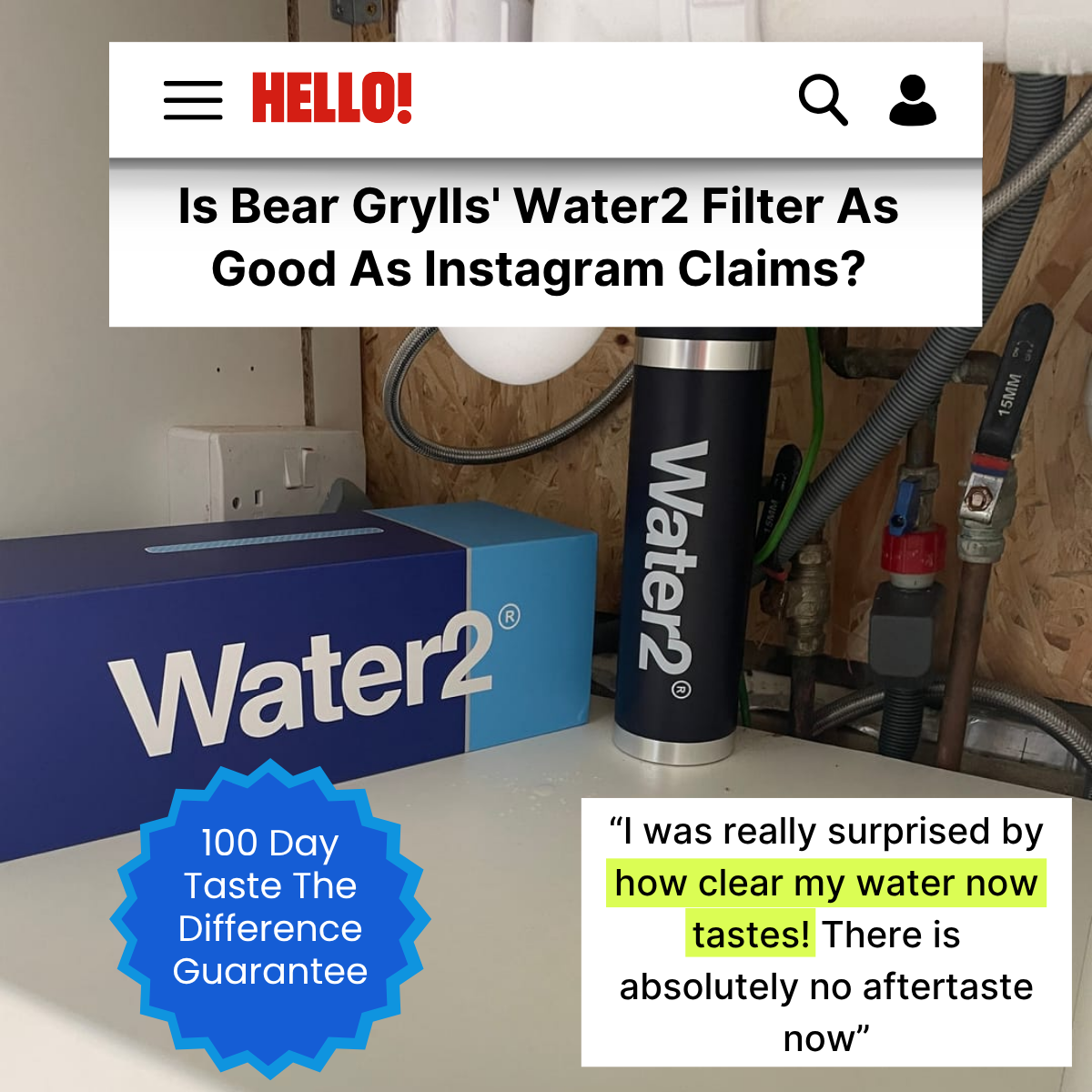 Water2 Facebook ad