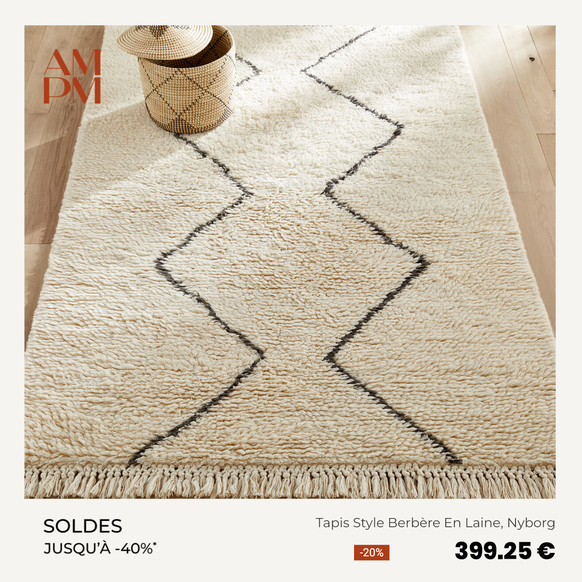 AM.PM. Facebook ad: Soldes: jusqu'à -40%* sur une large sélection d'articles…