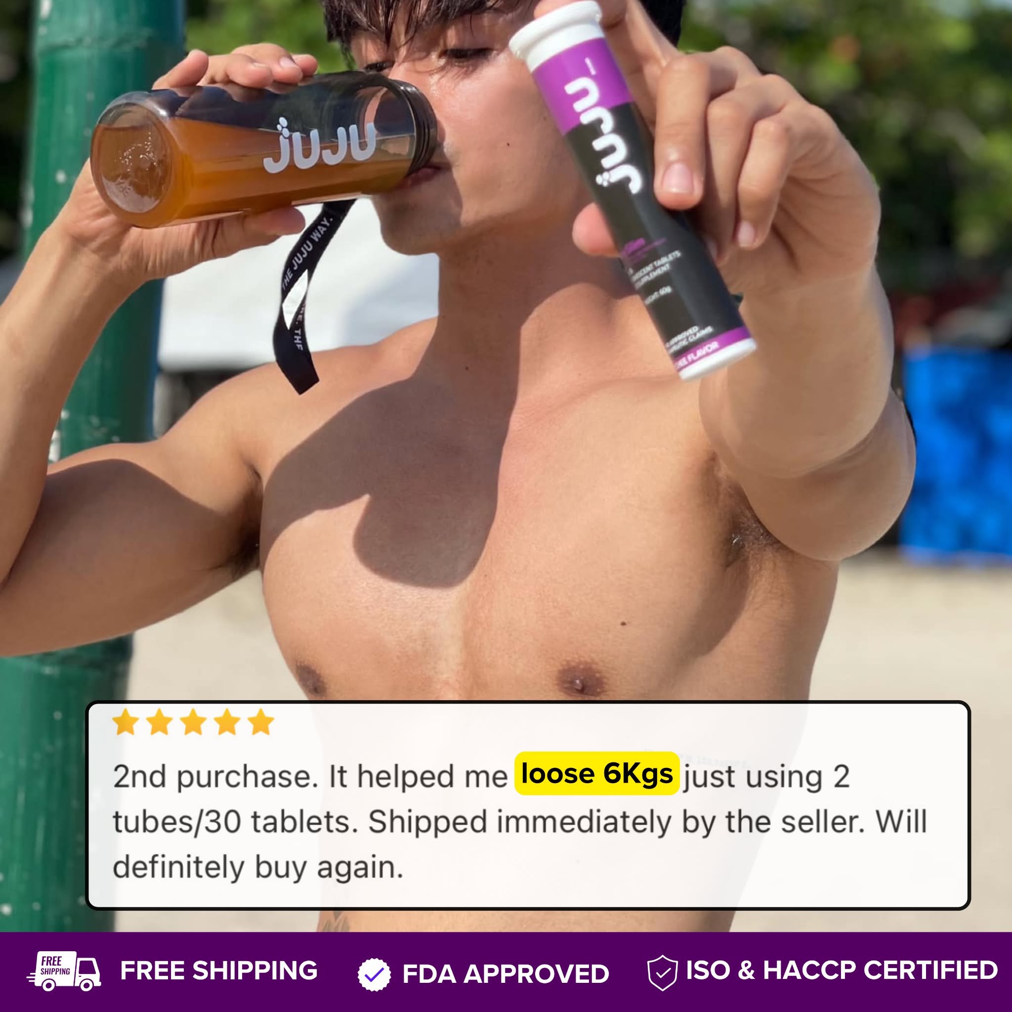 Juju EasySlim Facebook ad: Feel Lighter Every Day