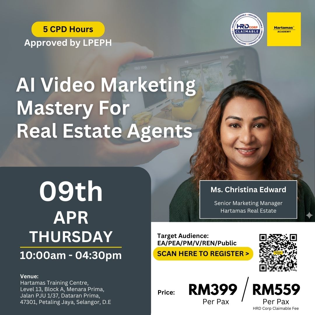 Hartamas Academy Facebook ad: AI Video Marketing Mastery for Real Estate Agents…