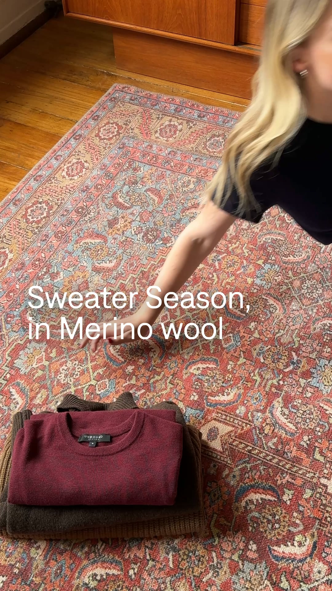Unbound Merino Facebook ad: Try the Knitwear Collection