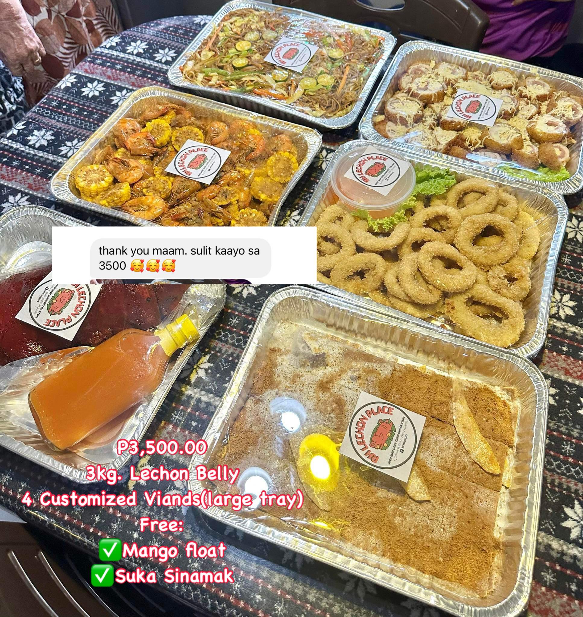RH Lechon and Event Catering Services Facebook ad: BEST SELLER PACKAGE