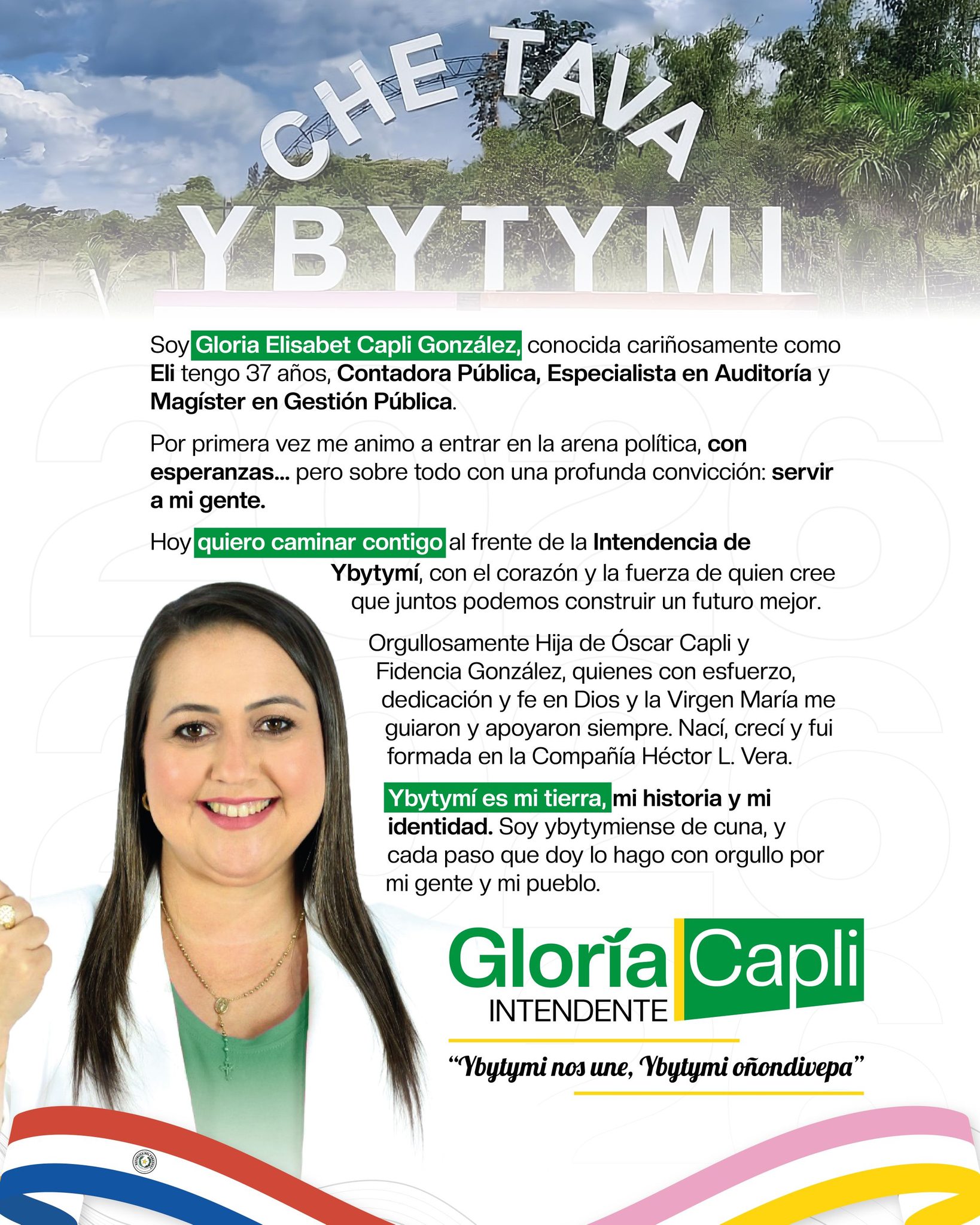 Gloria de Ybytymi Facebook ad: YBYTYMÍ NOS UNE - YBYTYMÍ OÑONDIVEPA