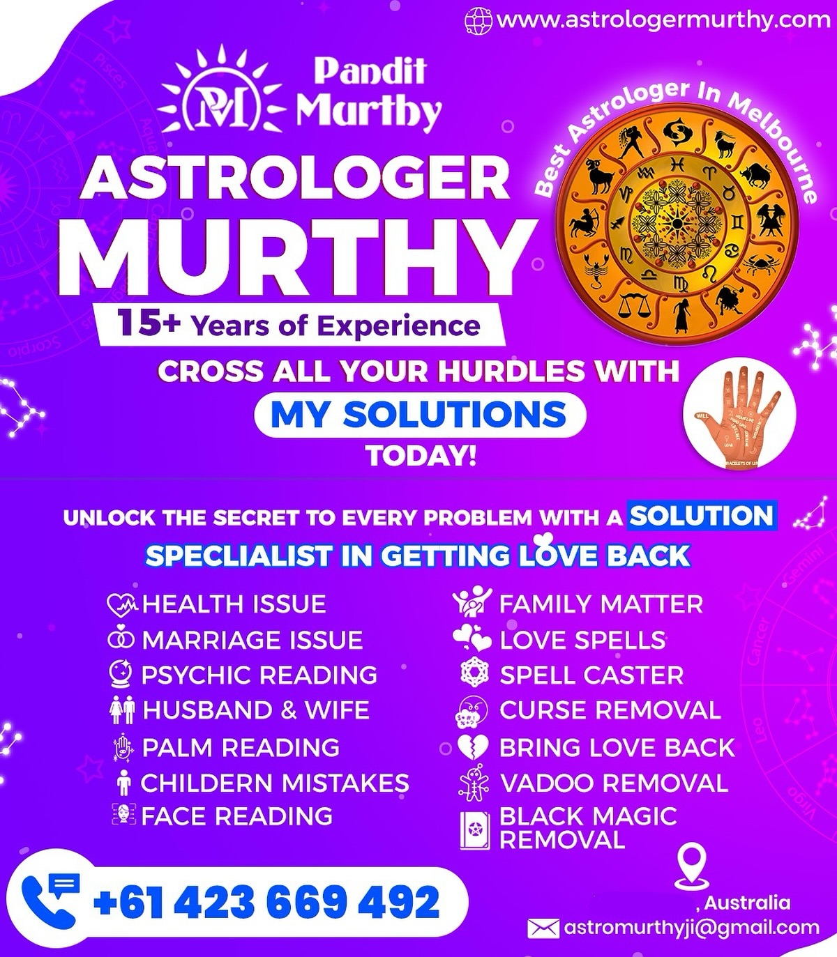 Astrologer Murthy Facebook ad