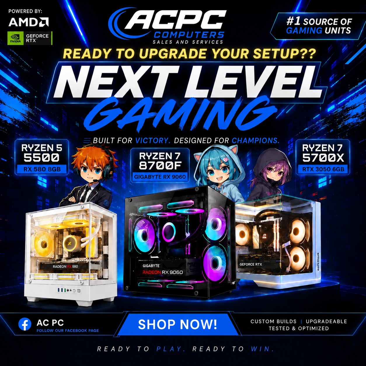 AC PC Facebook ad: STOP SETTLING FOR A PC THAT SLOWS YOU…