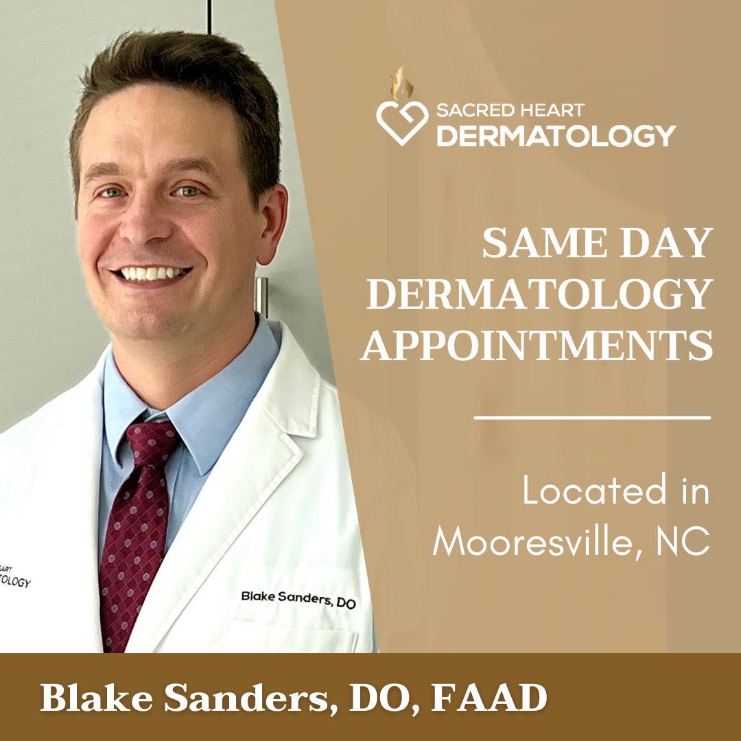 Sacred Heart Dermatology Facebook ad: State-of-the-art Care in Mooresville, NC