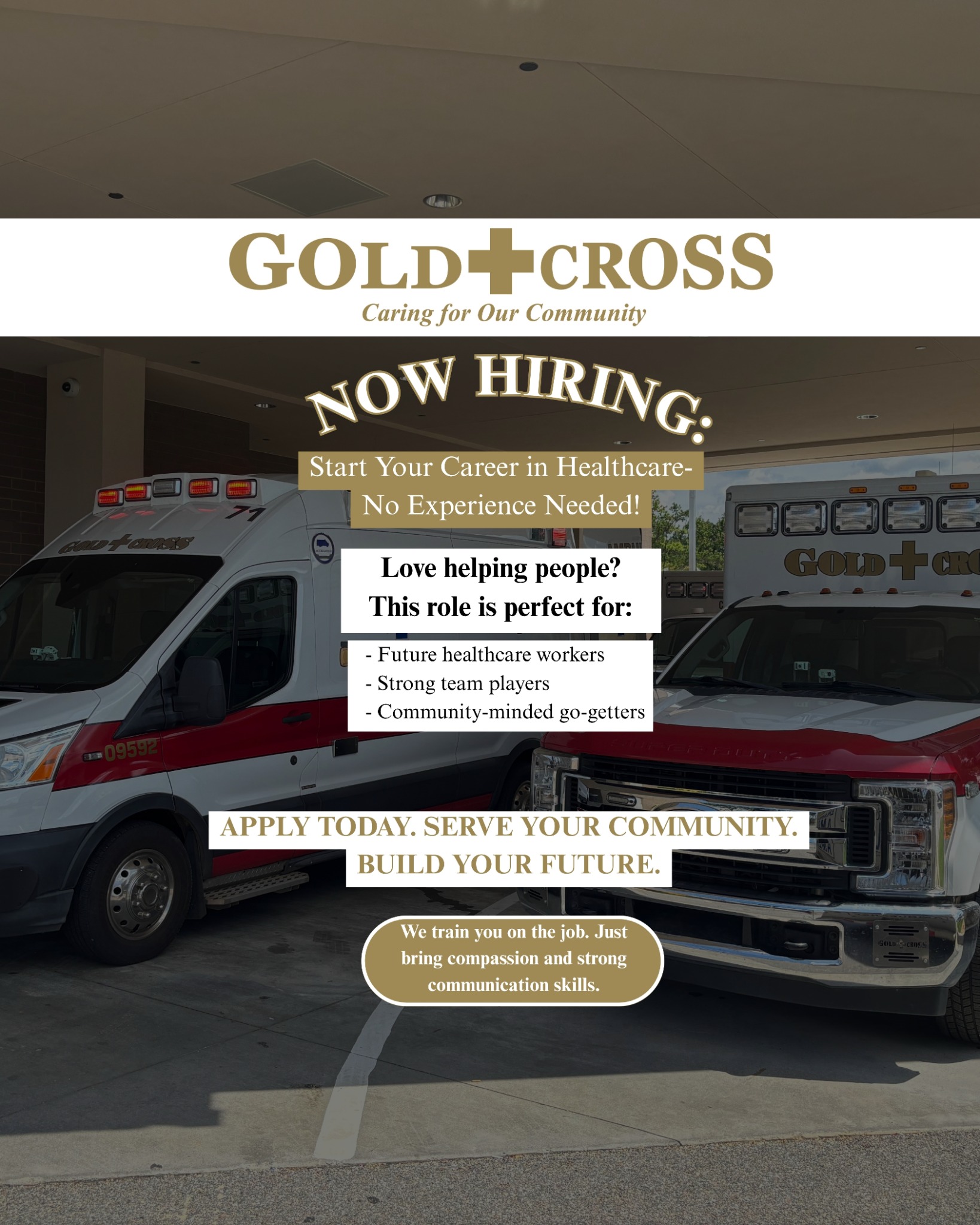 Gold Cross EMS Facebook ad from Aug 12, 2025