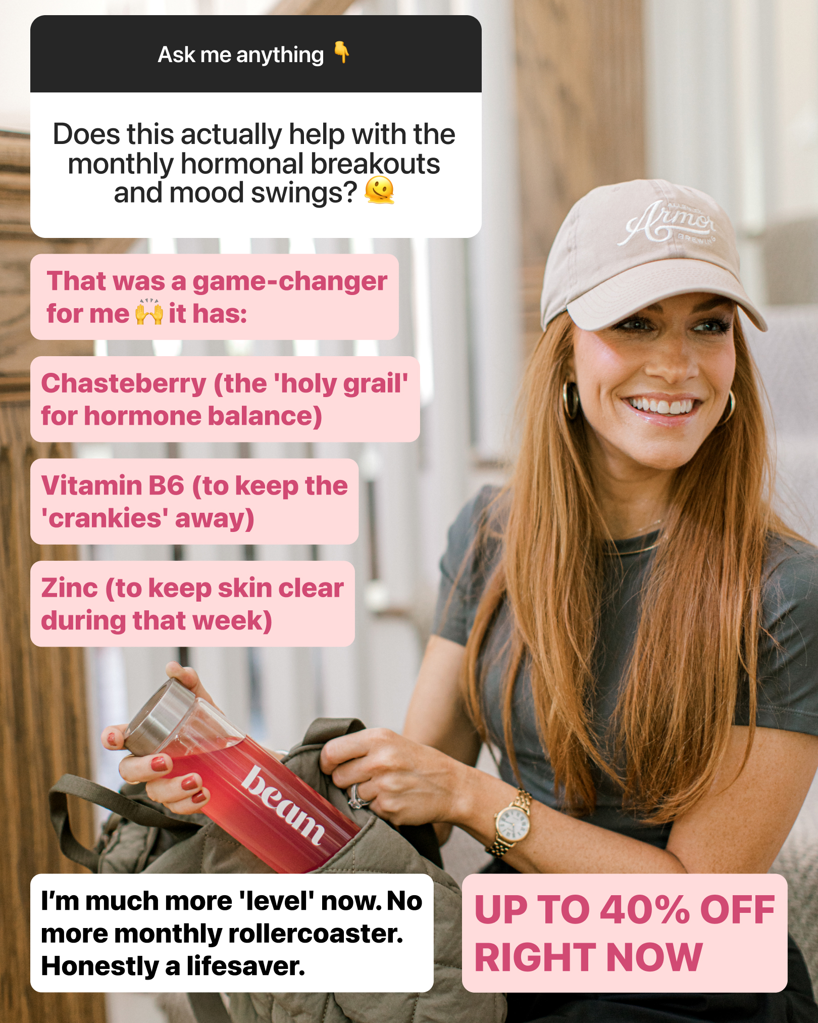 The Rambling Redhead Facebook ad: One Scoop. Better You. And 40% Off
