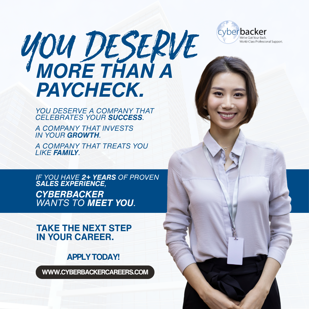 Cyberbacker Careers Facebook ad: 100% Work from Home!
