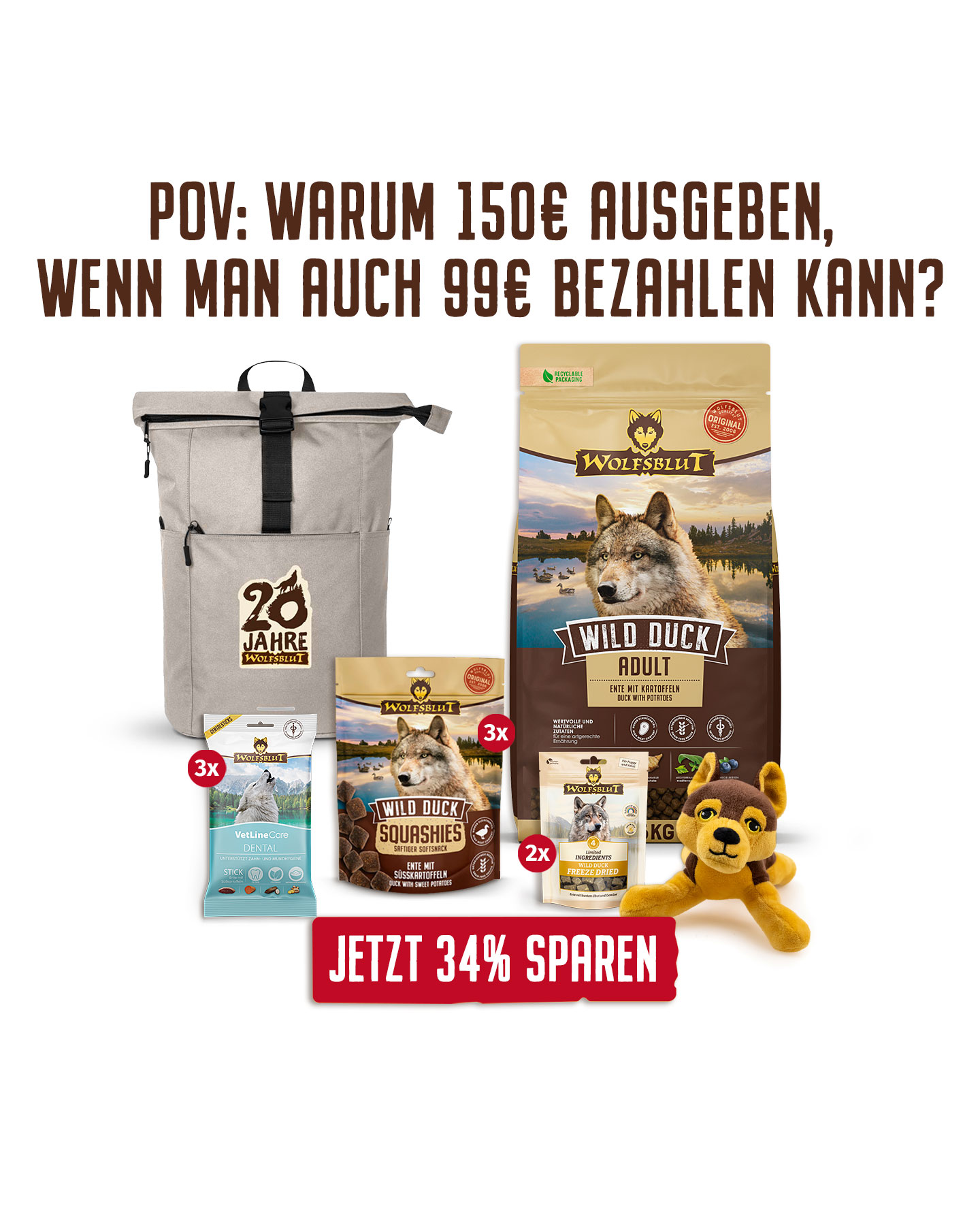 WOLFSBLUT Hundefutter Facebook ad