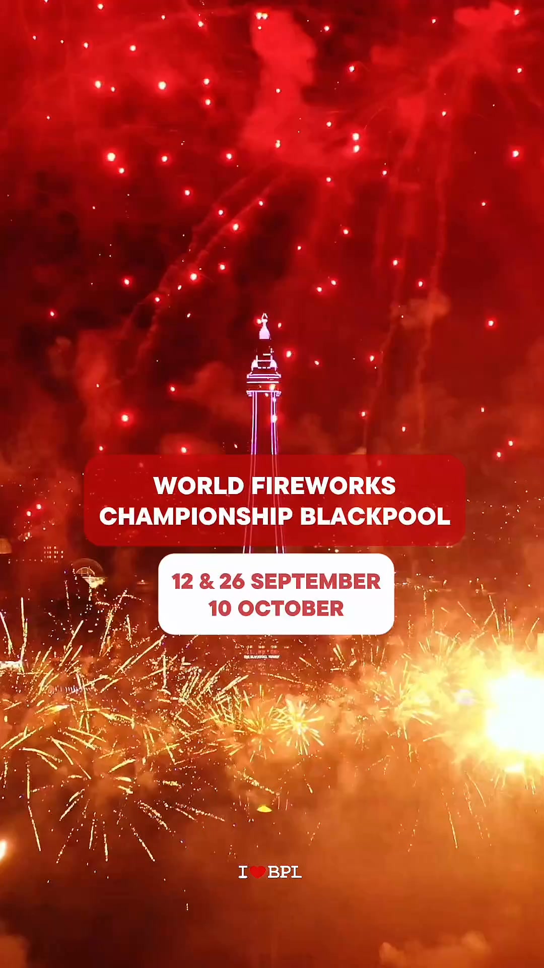 I Love Blackpool Facebook ad: Free Firework Displays In Blackpool