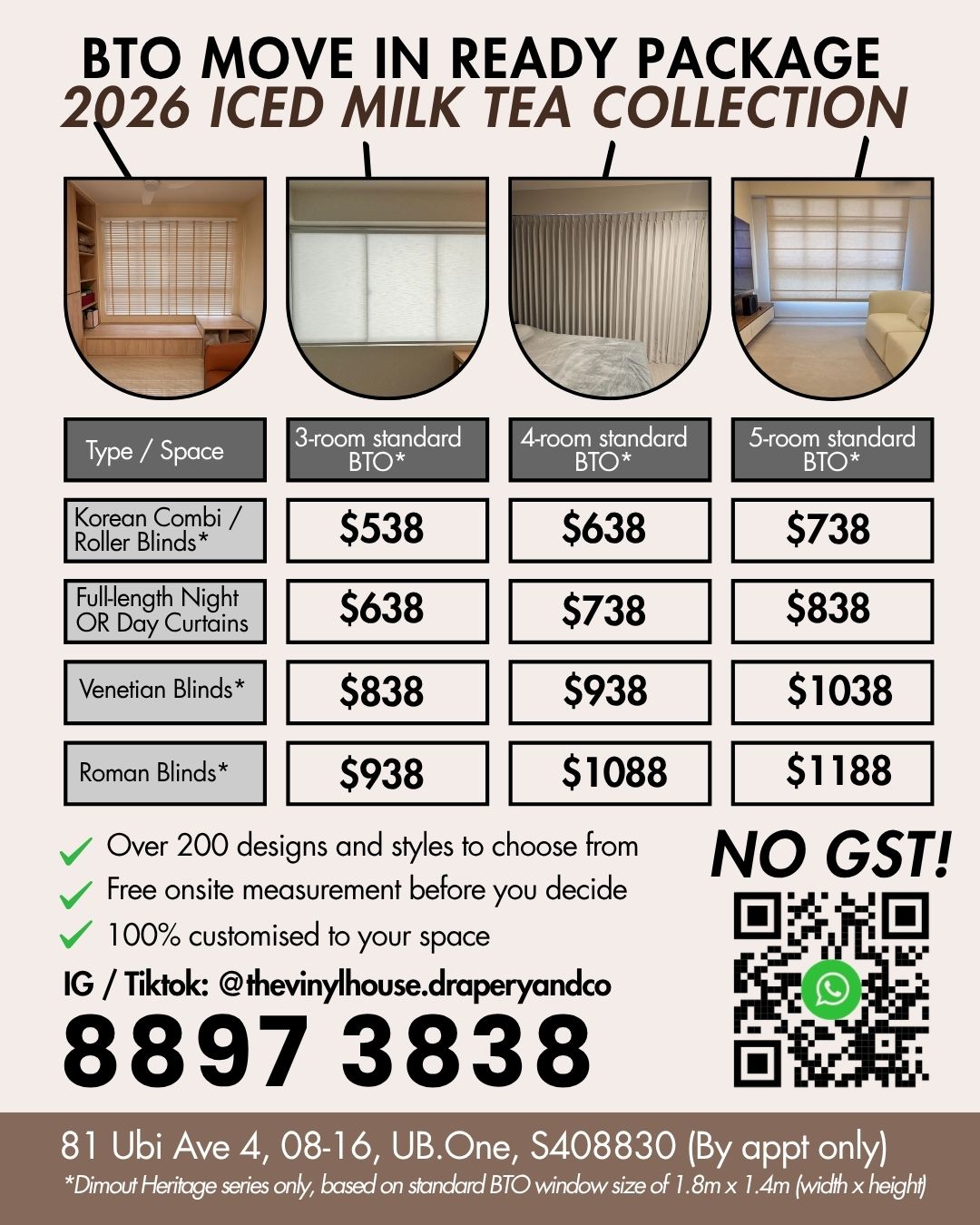The Vinyl House/Drapery & Co. Facebook ad: BTO promos!