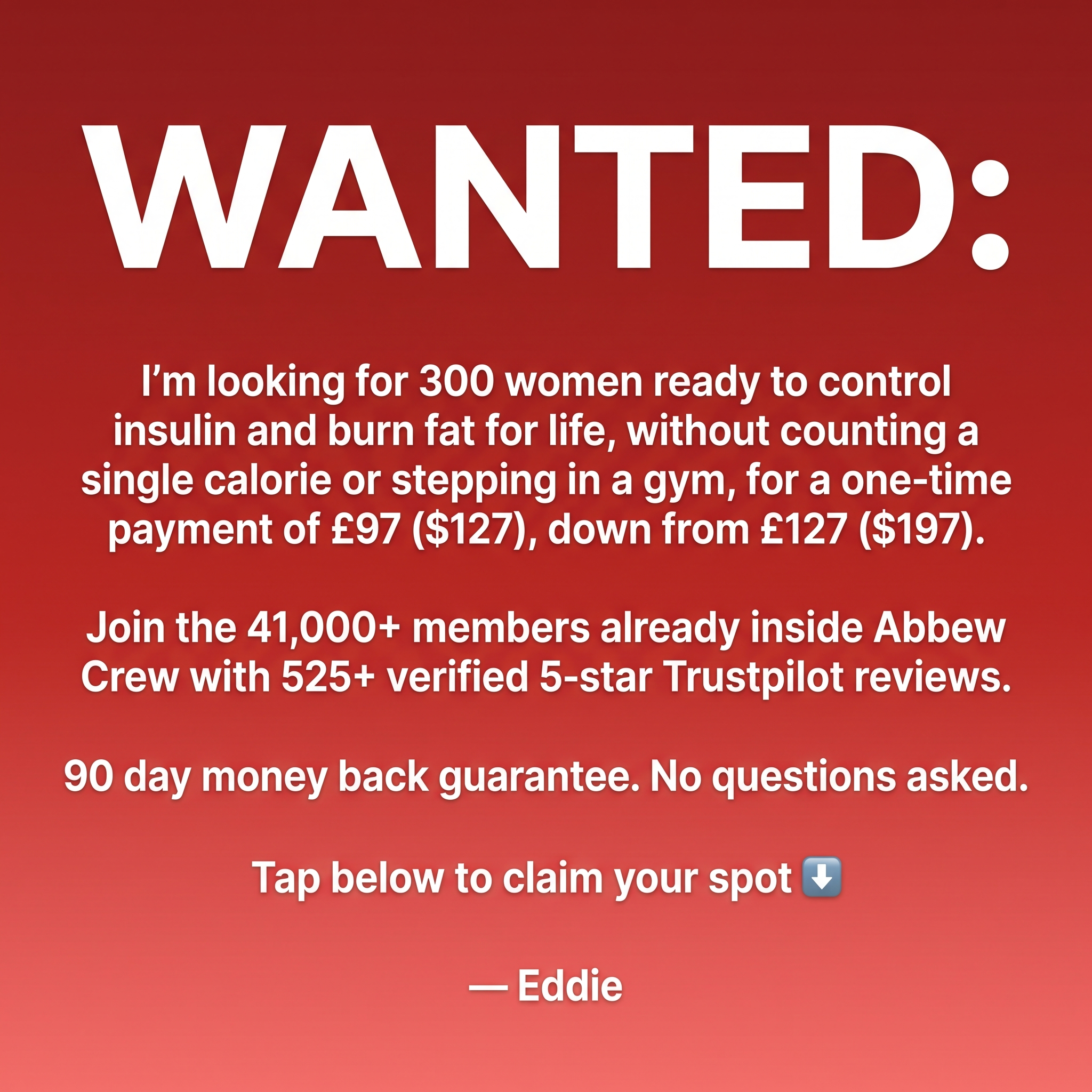 Eddie Abbew Facebook ad: Did you know that if you wake up…