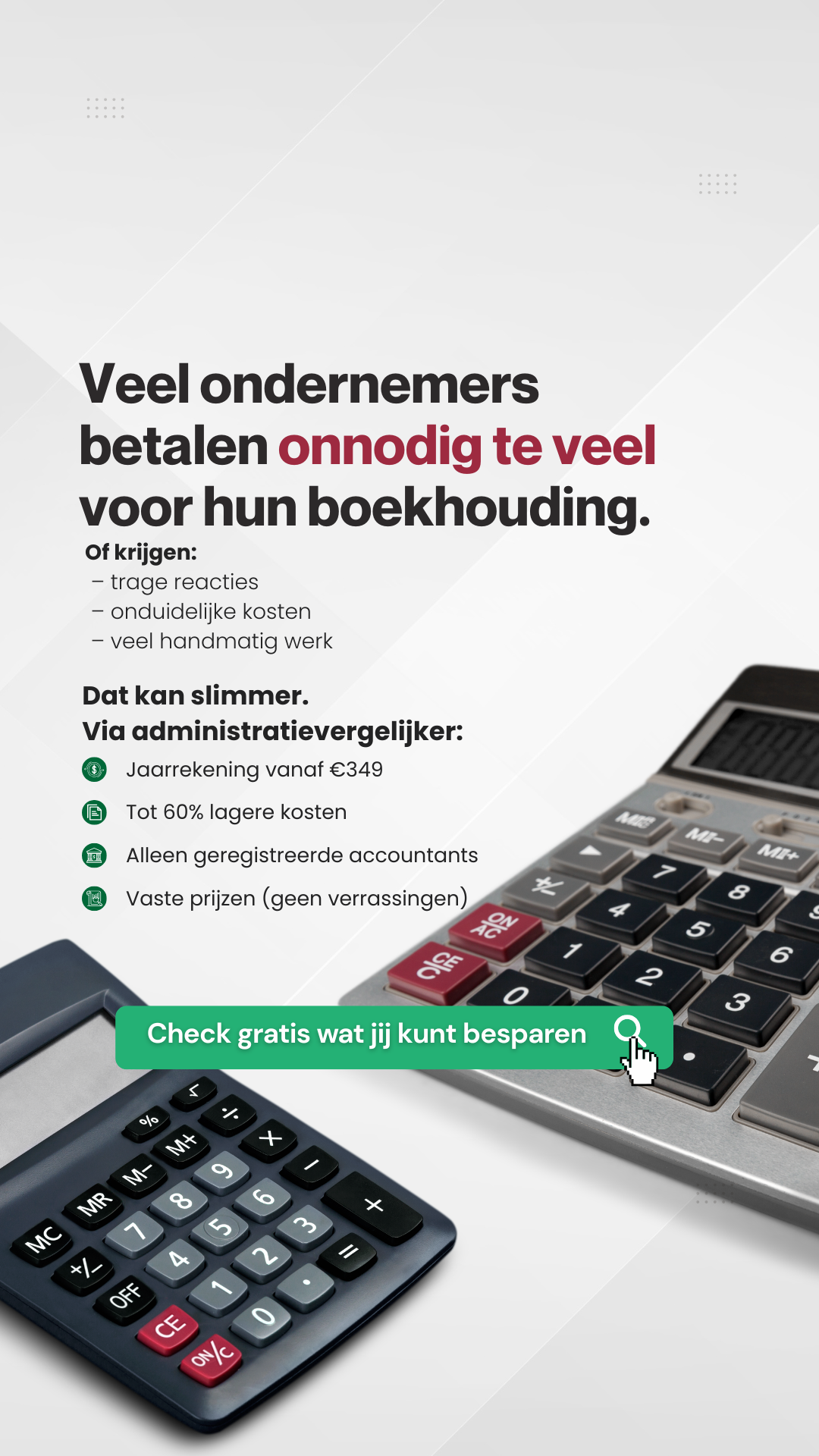 Administratievergelijker Facebook ad from Mar 27, 2026