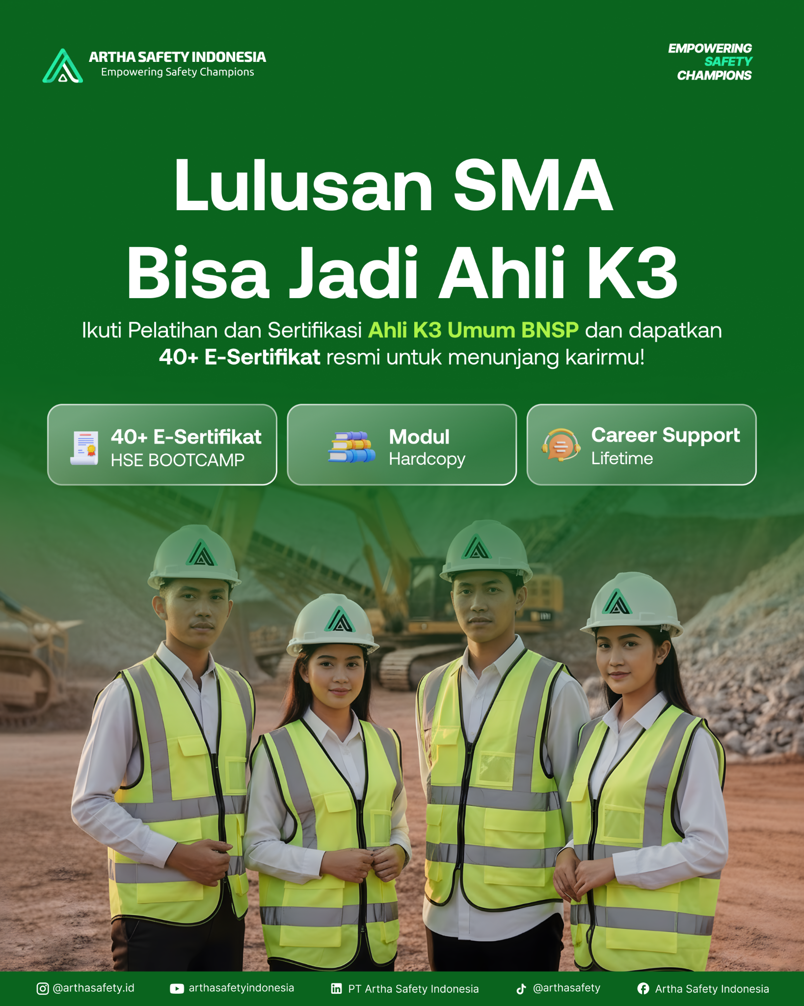 Artha Safety Indonesia Facebook ad: ๐๐ฅ๐๐ข๐ฆ ๐๐ซ๐จ๐ฆ๐จ ๐๐๐ซ๐ญ๐ข๐๐ข๐ค๐๐ฌ๐ข ๐๐๐ ๐๐๐๐