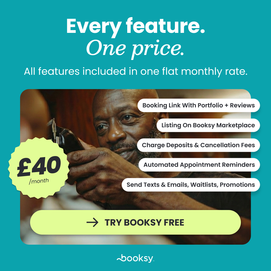 Booksy UK Facebook ad