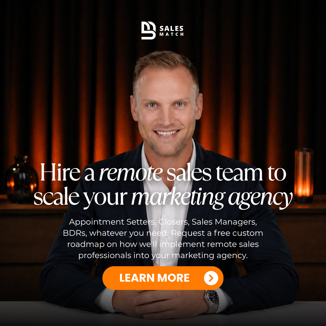 Sales Match Facebook ad: Hiring closers, setters, or sales managers without a…